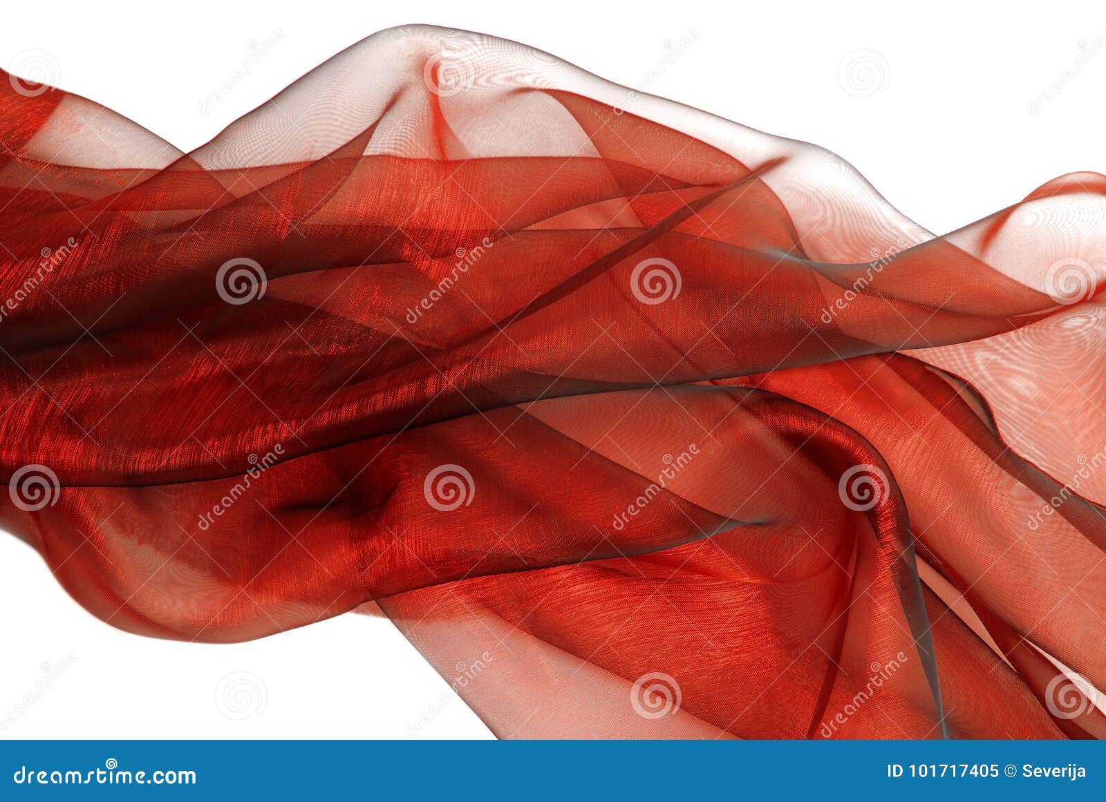 Tessuto Rosso Ondulato Dell'organza Immagine Stock - Immagine di