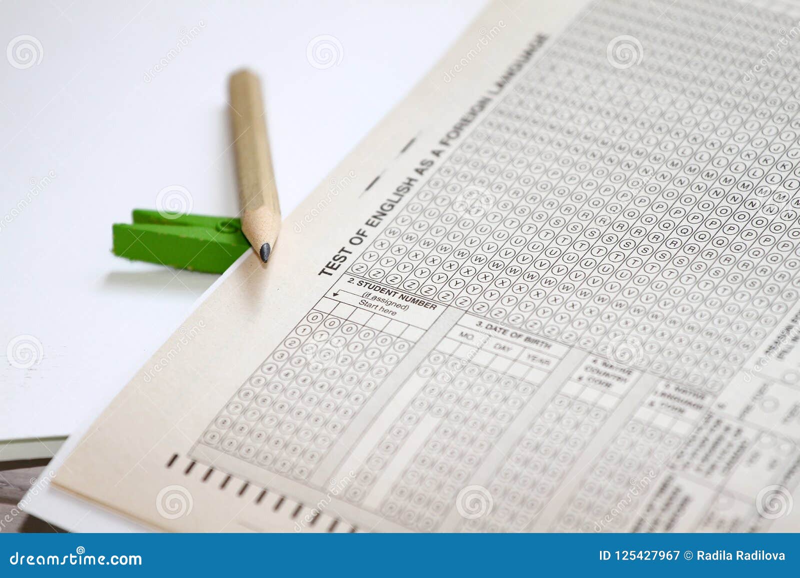 Of English Test Foreign As Test ... Language, A TOEFL Sheets
