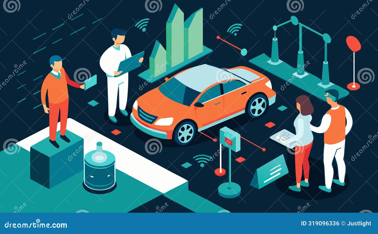 on a test track engineers collect data from a selfdriving car prototype using it to finetune algorithms and improve its