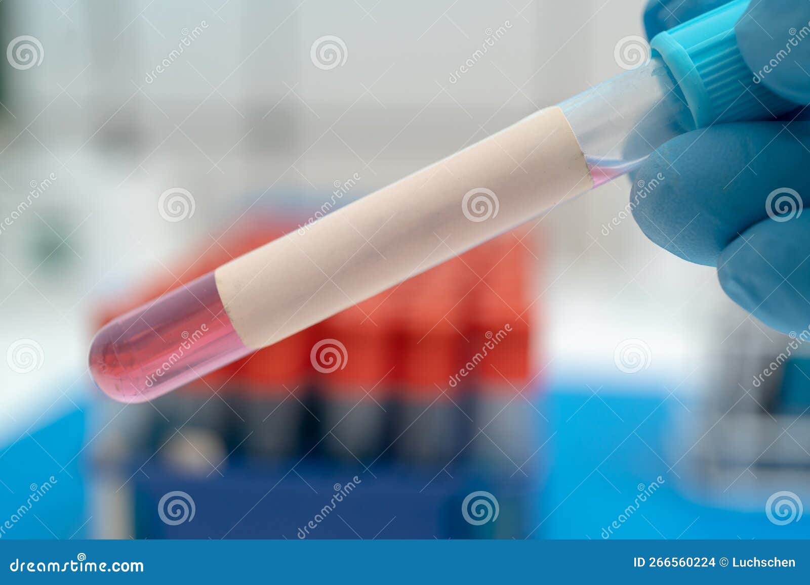 Test Tube with Empty Label To Laboratory Research Stock Photo Image