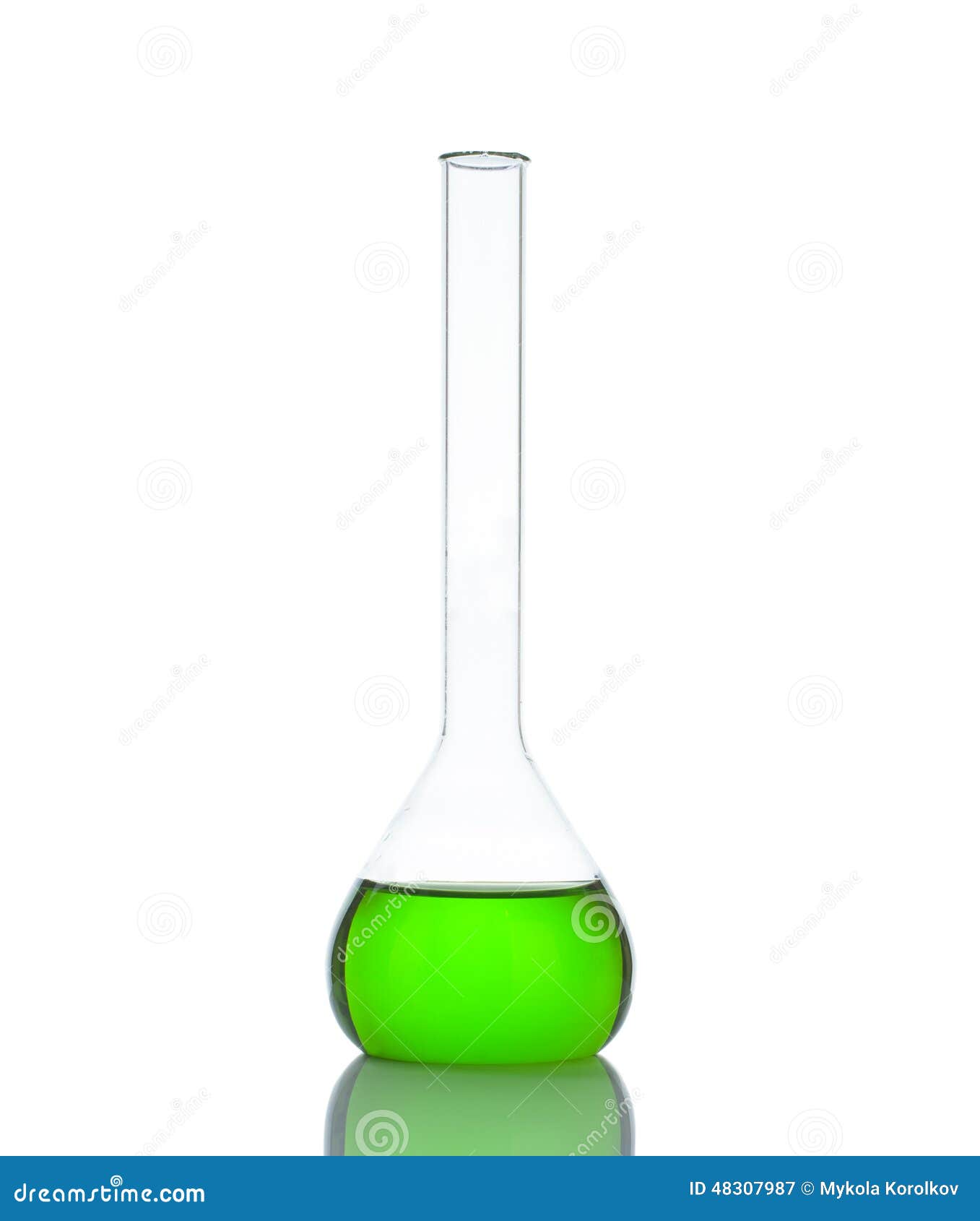 Testtube with Green Liquid Isolated. Stock Image Image of drug