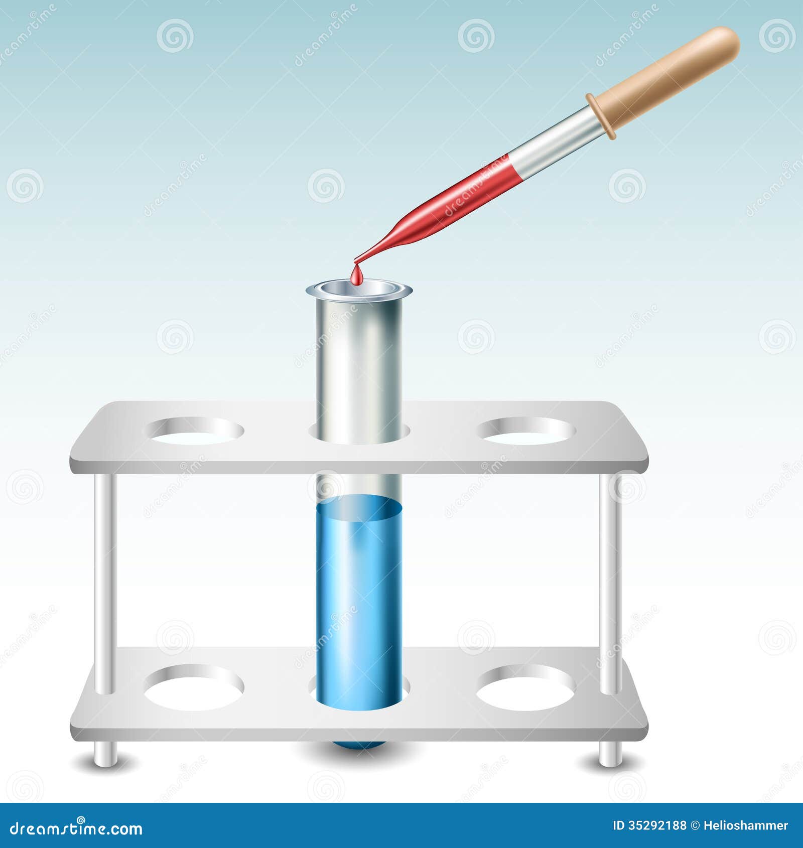 Test Tube with Holder and Pipette Stock Vector Illustration of