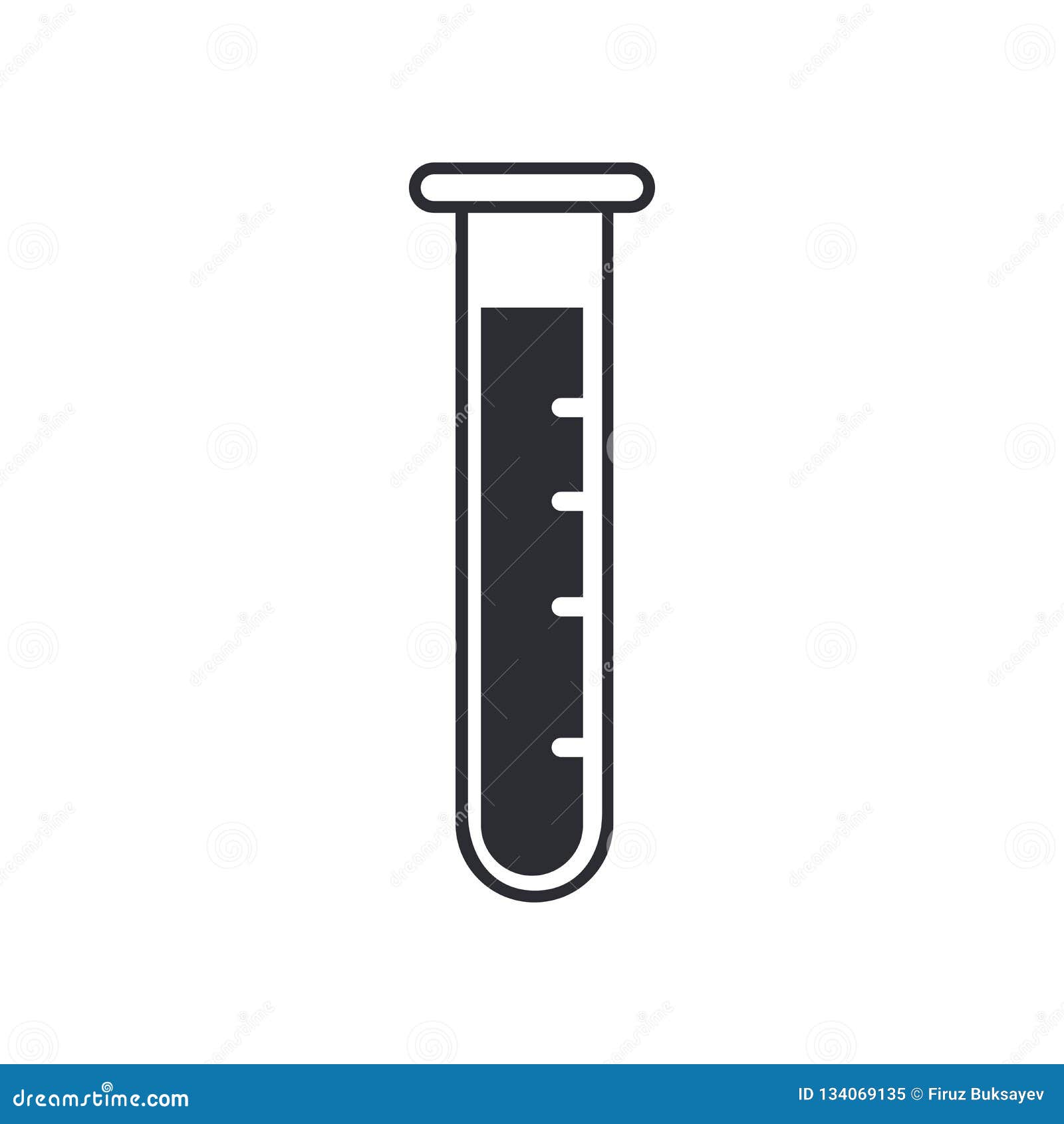 Test Tube Icon Vector Sign And Symbol Isolated On White Background