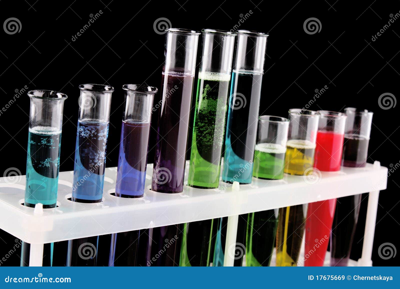 Test tubes stock image. Image of fluid, black, blue, clinical 17675669