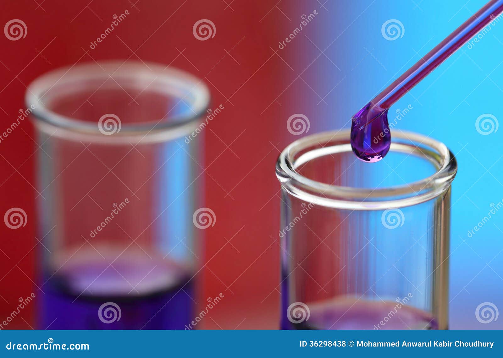 Test Tubes with Dropper Containing Chemical Stock Photo Image of