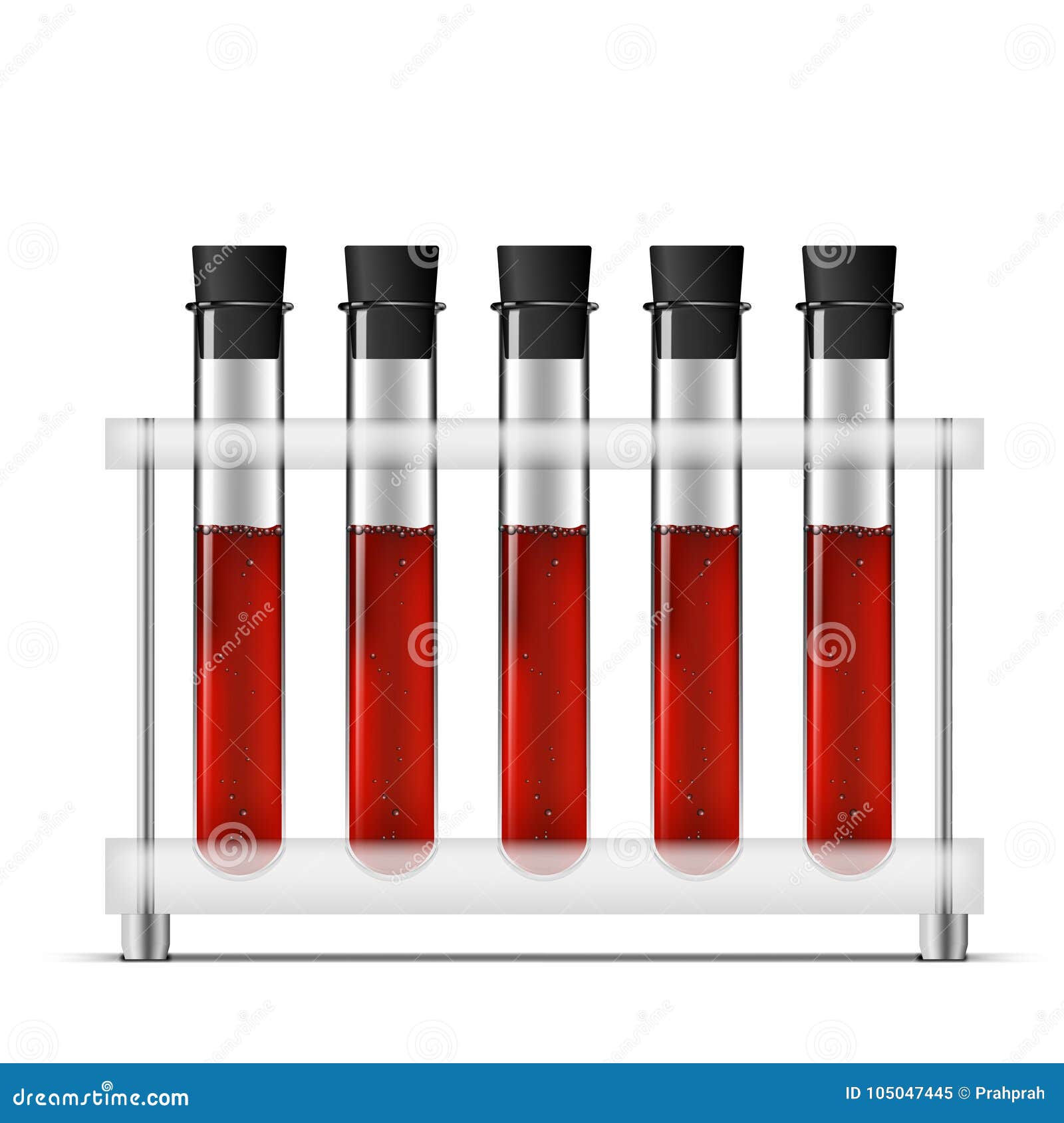 Test Tubes Filled with Blood Stock Illustration Illustration of care