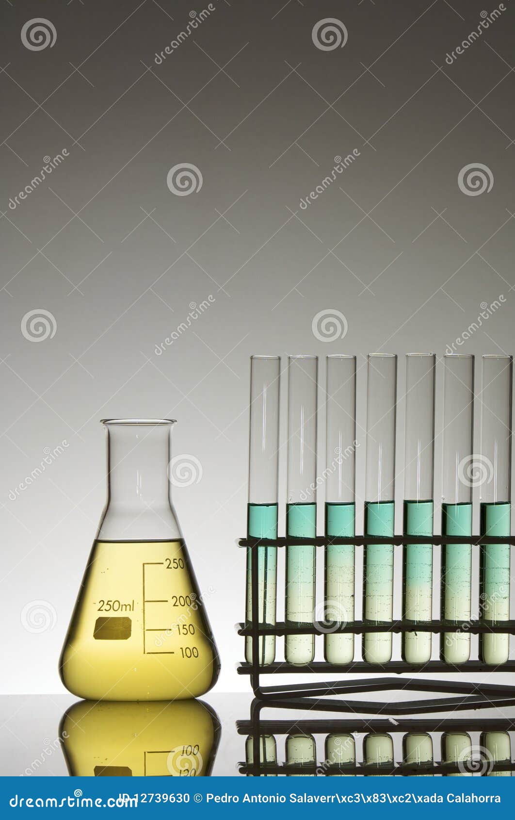 Test tubes and flask stock photo. Image of bottle, pharmacology 12739630