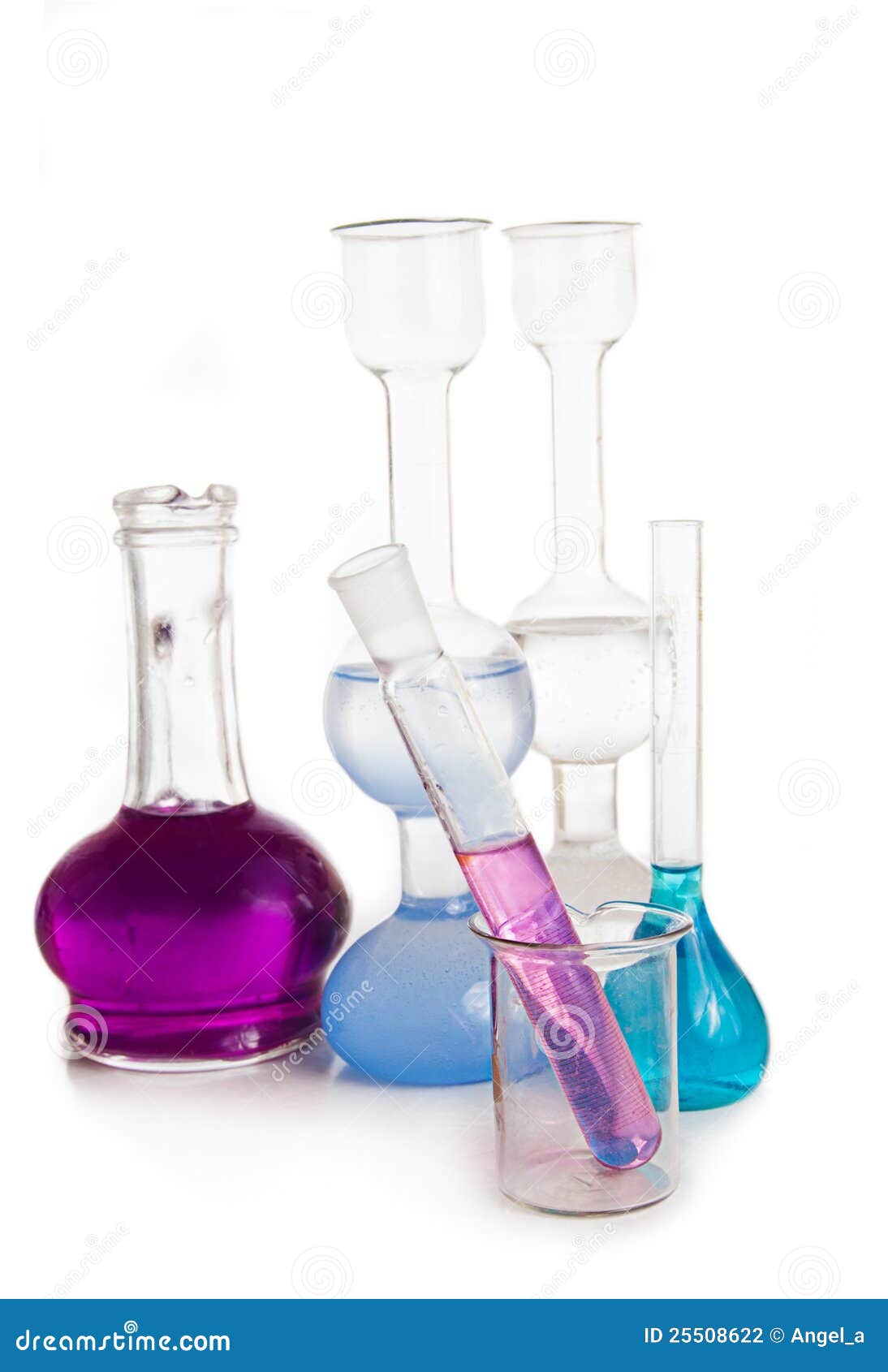 Test Tubes and Flasks with Colorful Liquids Stock Photo Image of