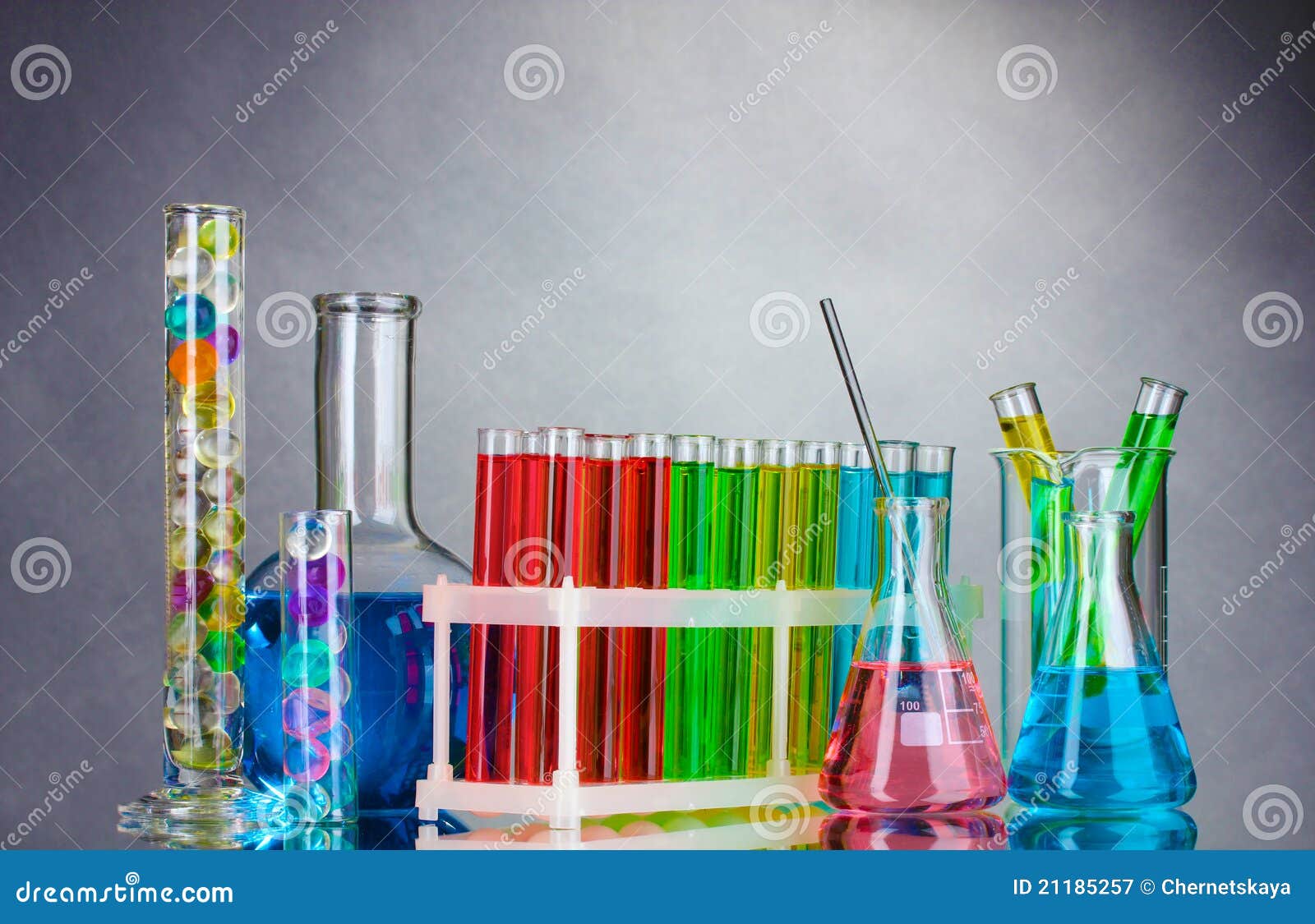 Testtubes with Liquid on Gray Stock Image Image of pharmacy, gray 21185257