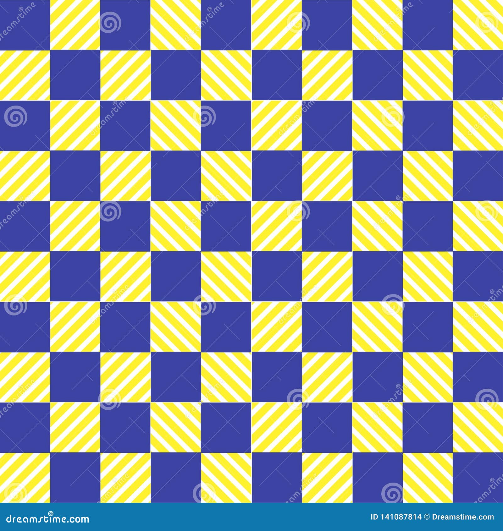 xadrez xadrez padrão sem emenda de textura xadrez em amarelo, azul