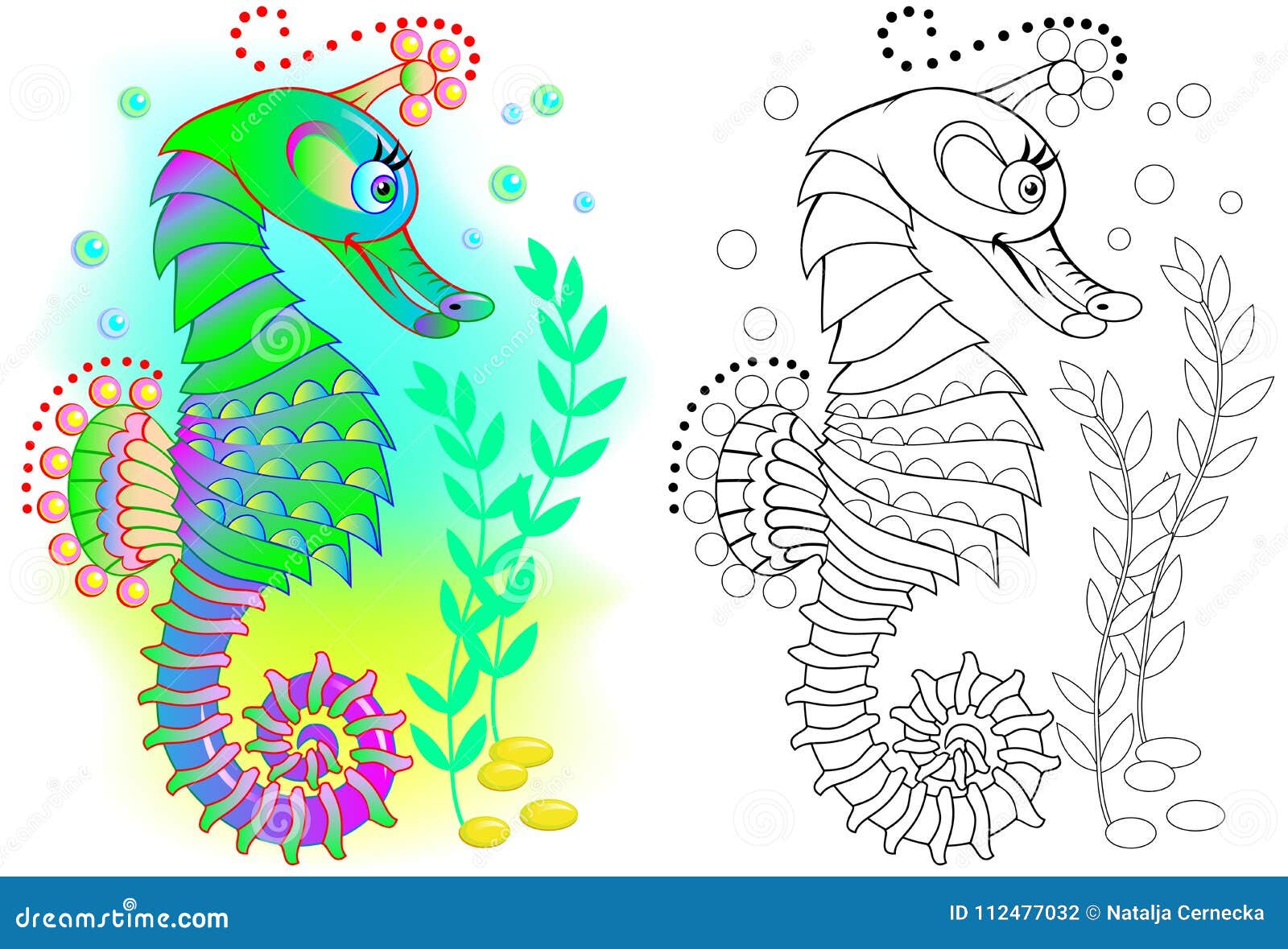 Desenhos de Cavalo-marinho para Colorir - Tudo Para Colorir