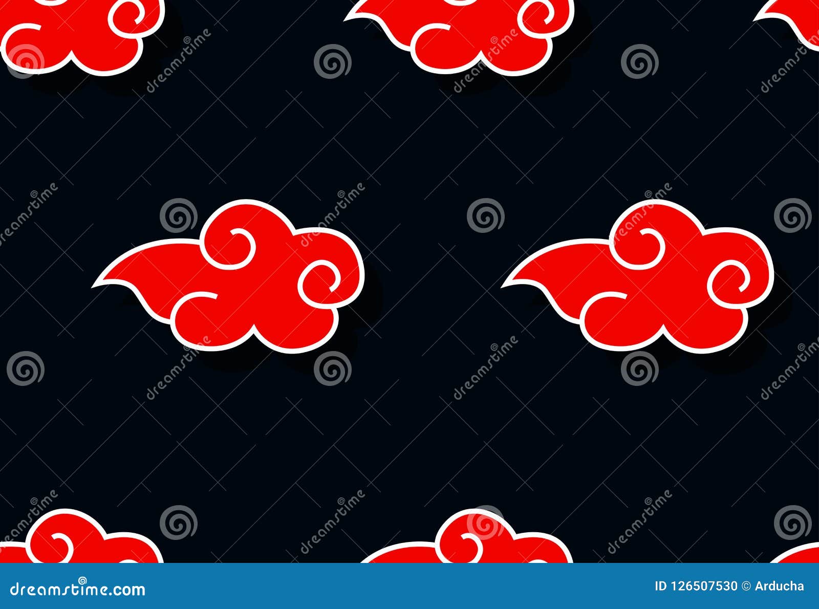 ilustração de nuvem vermelha, Akatsuki, china cloud, coração