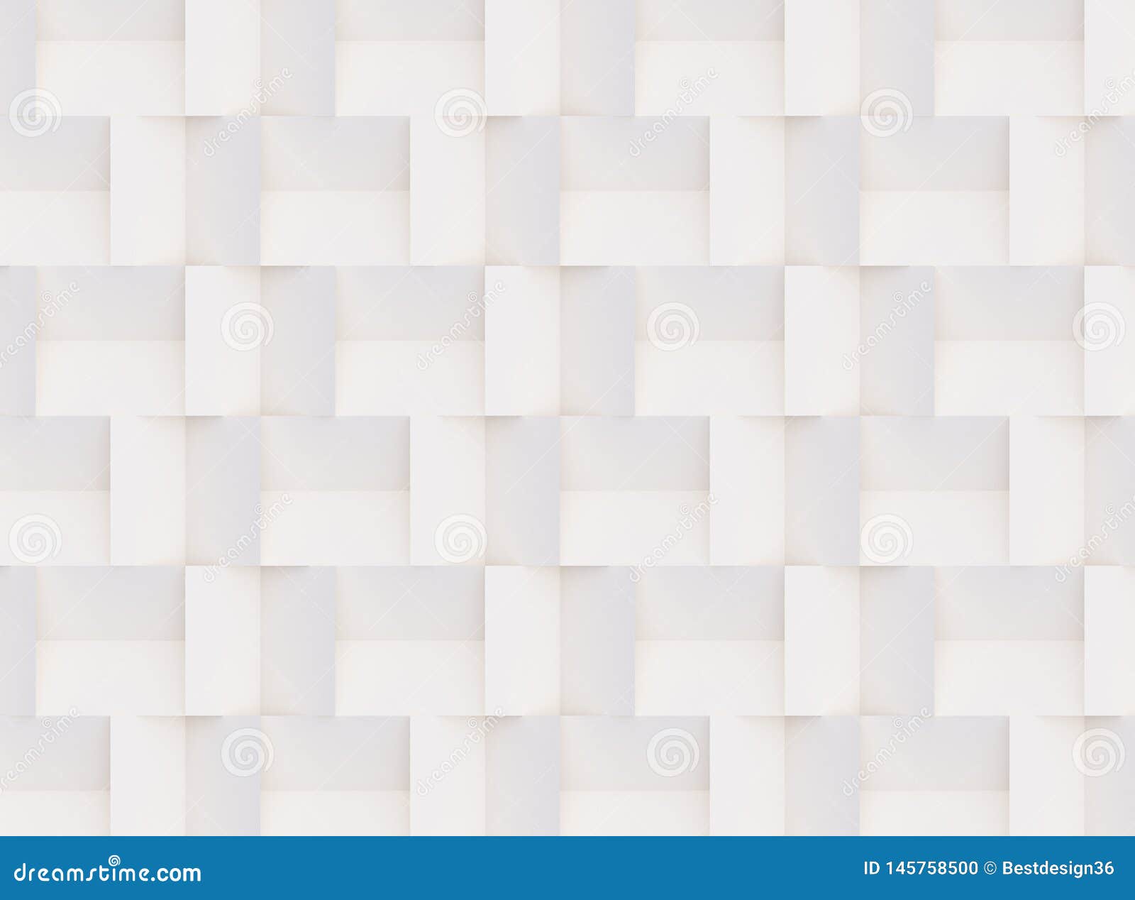 Teste padr?o 3D feito das formas geom?tricas brancas e bege. Seamless 3D pattern made of white and beige geometric shapes, creative background or wallpaper surface made of light and shadow. Futuristic decorative abstract texture design, simple graphic elements