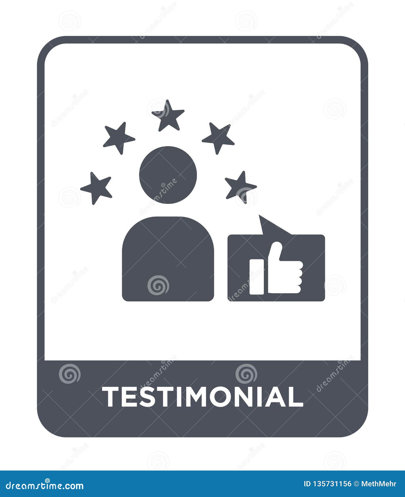 Testimonial Icon On White Background. Simple Element Illustration From ...