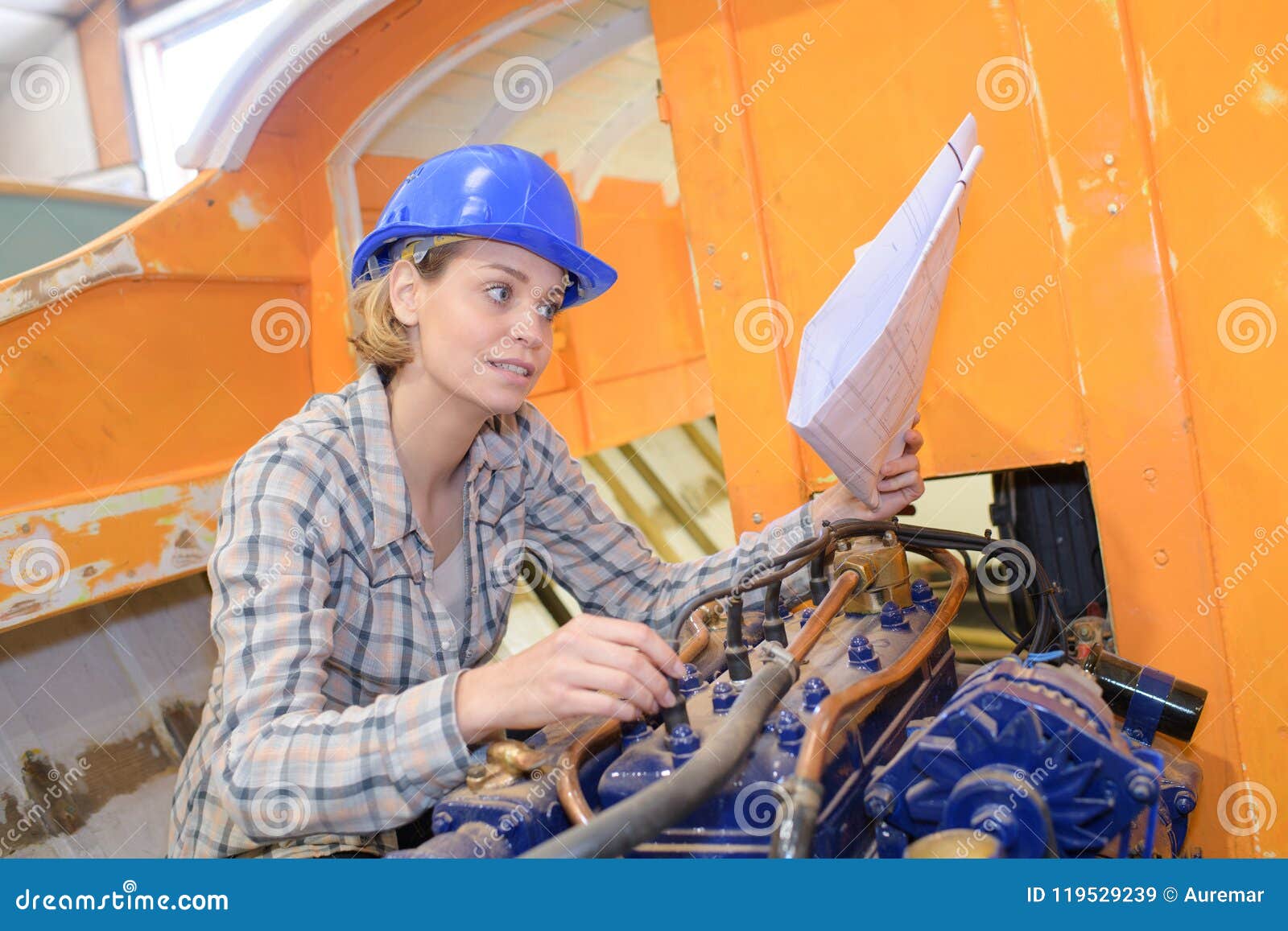 Testing the boat motor stock image. Image of operate 119529239