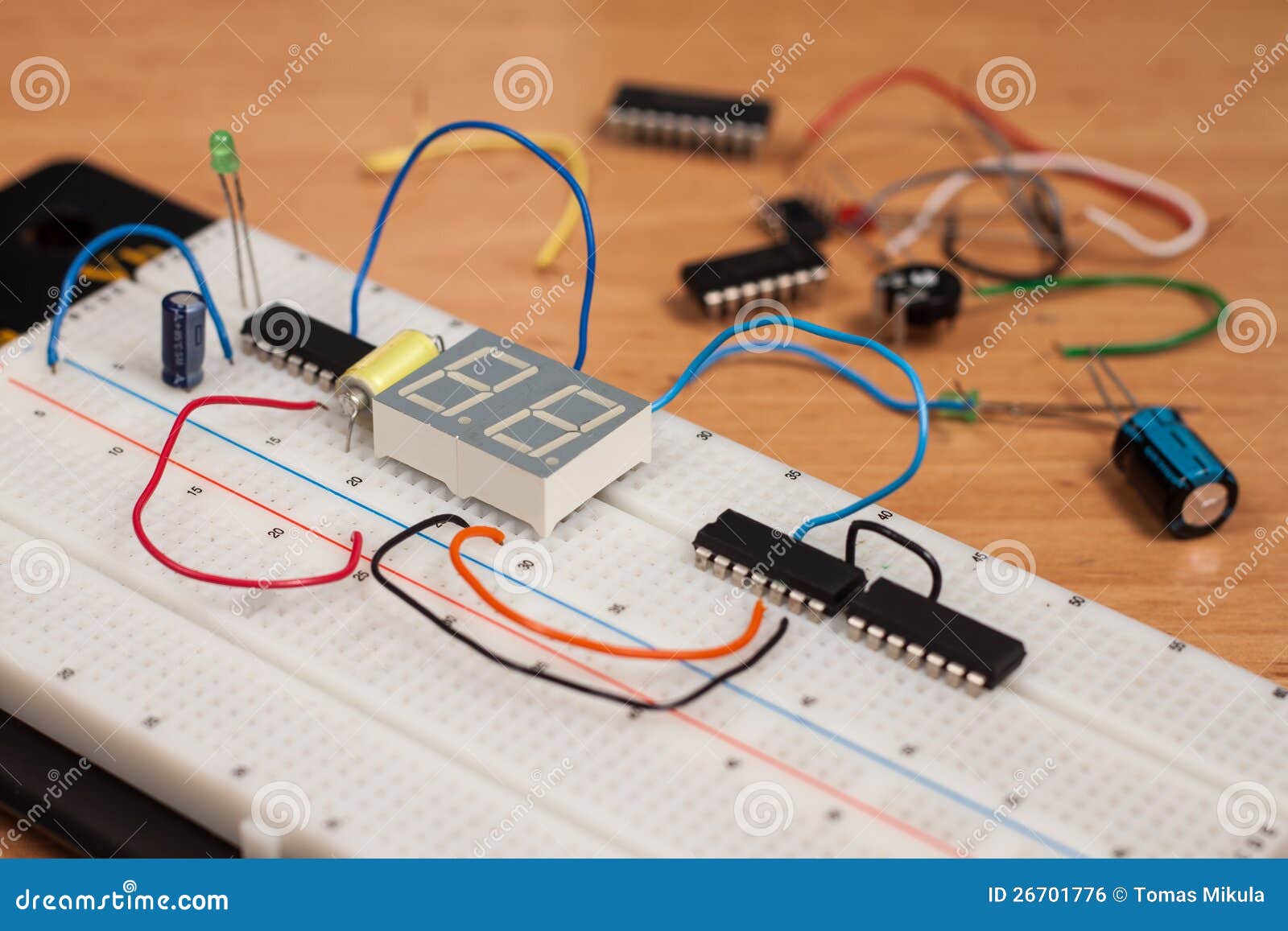 PCB Breadboard Test Circuit Under Construction Royalty Circuit Diagram