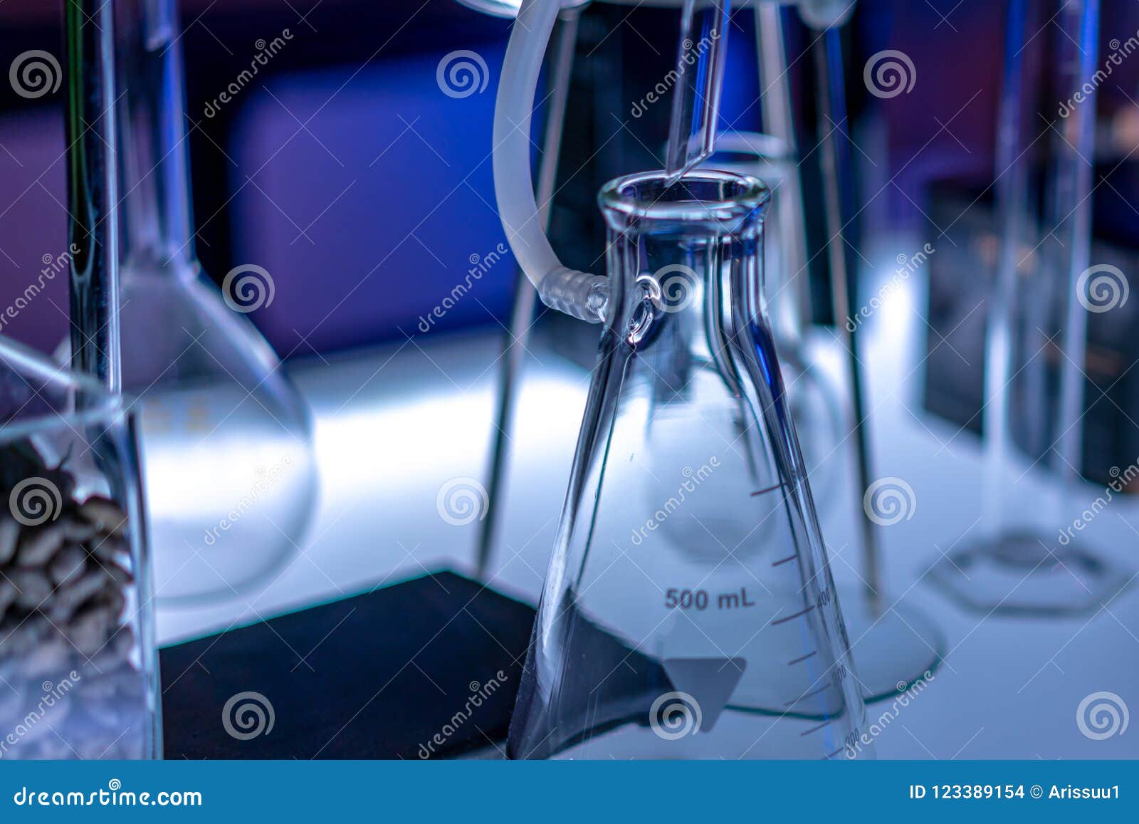 Testing Flask Set in Laboratory Stock Photo Image of flask, analysis