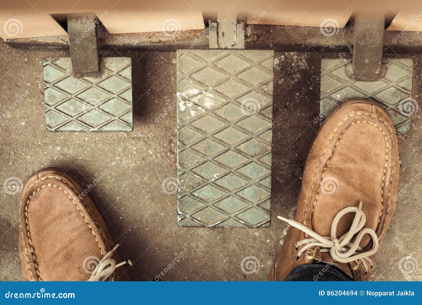 Testing Stepping on Car Gas Pedal Stock Photo - Image of fossil, tail ...