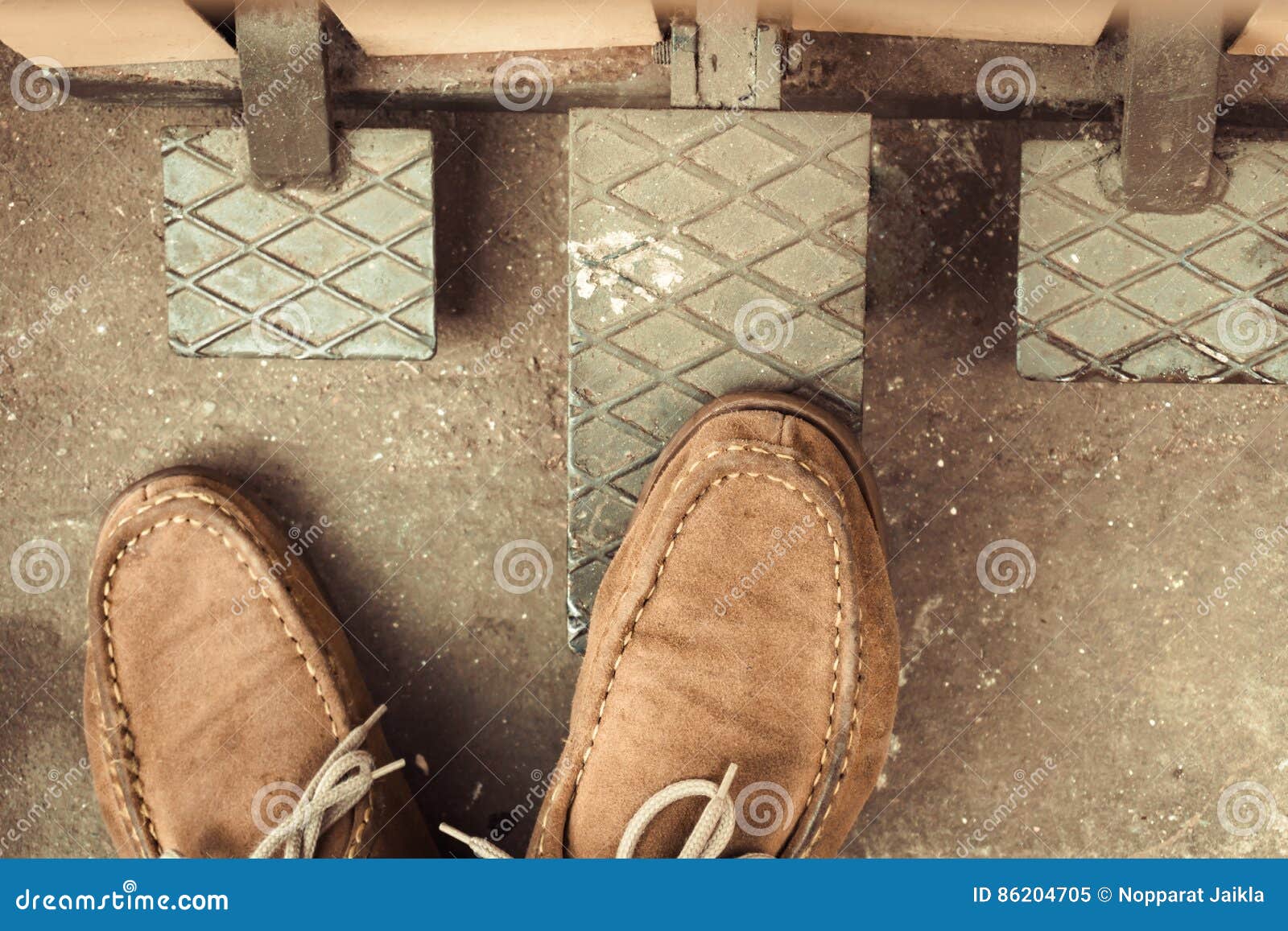 Testing Stepping on Car Gas Pedal Stock Image - Image of move, motor ...