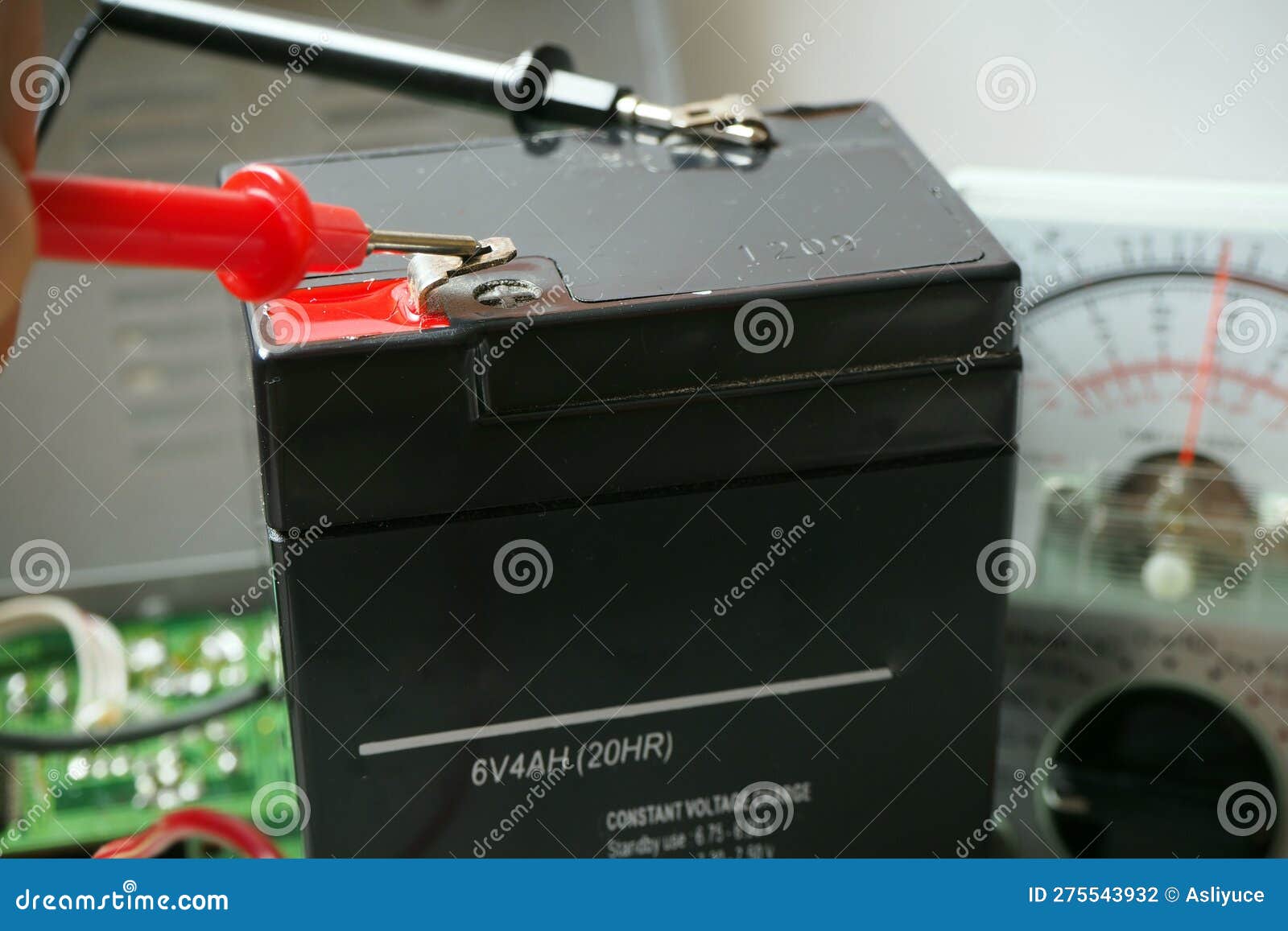 Testing Valve Regulated Leadacid Battery Stock Photo Image of