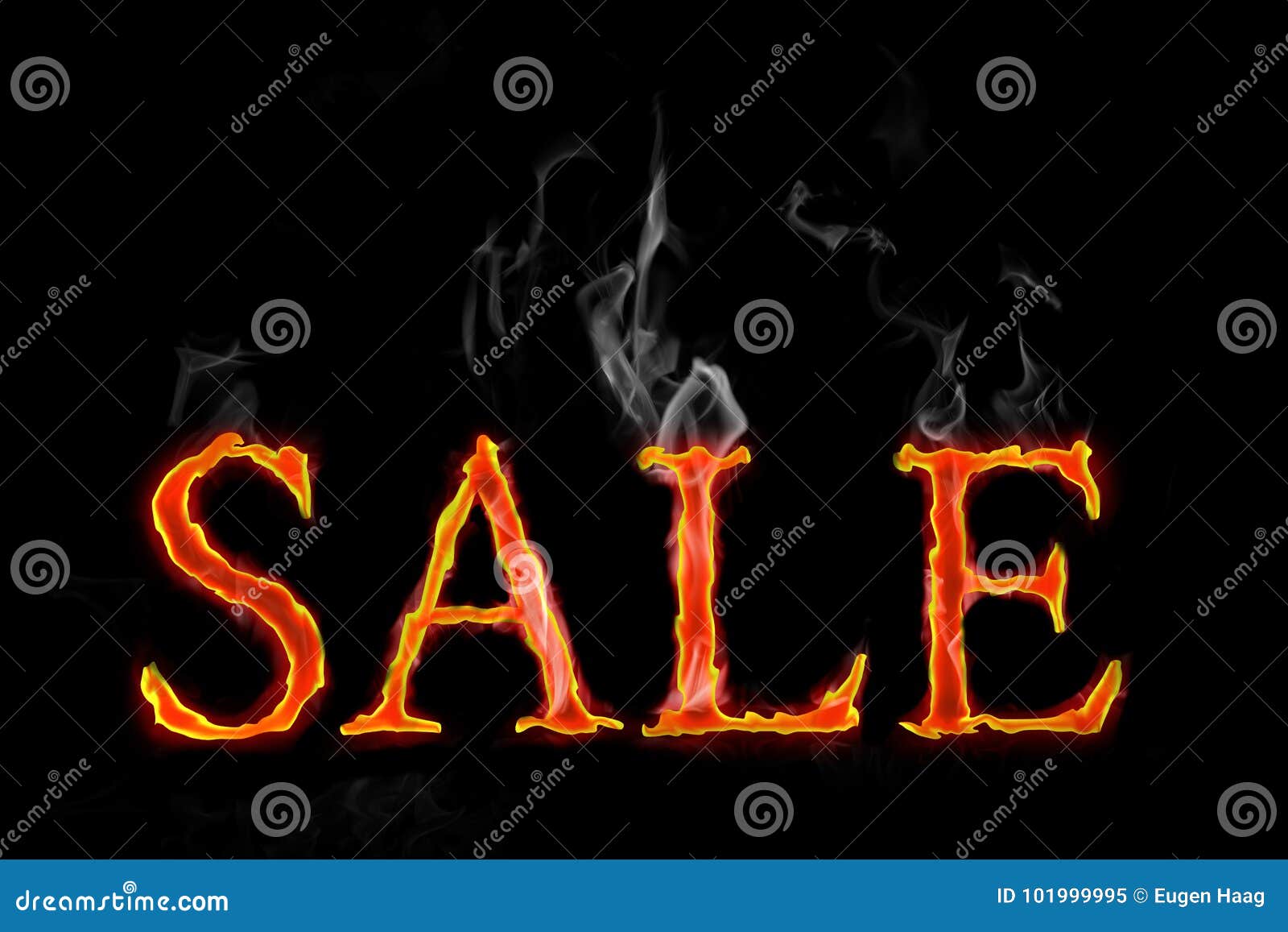 Testo Di Vendite Di Fuoco In Inglese Illustrazione Di Stock Illustrazione Di Inghiottito Fuoco