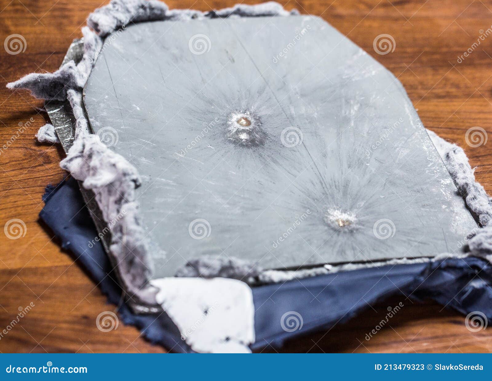 Tests of Samples of Armored Plates. Armored Bulletproof, Plates Passed