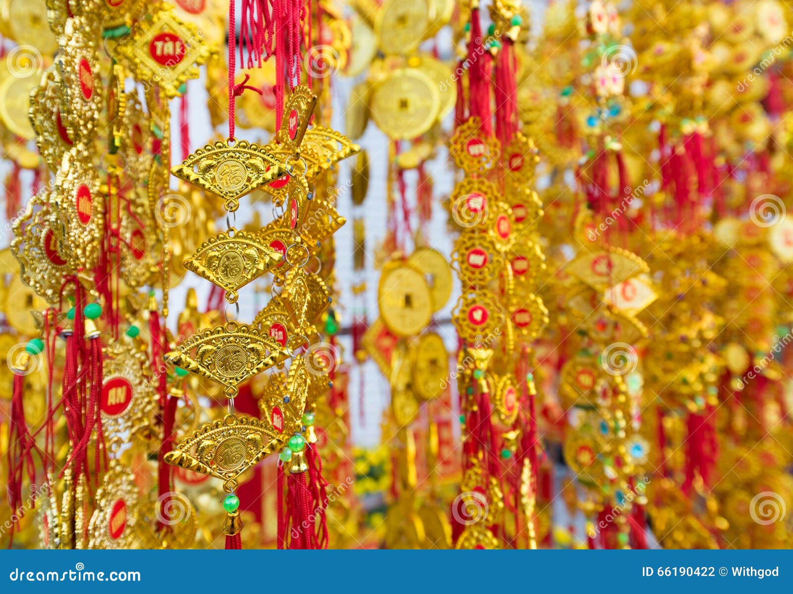 tet (vietnam new year) gold red decorations