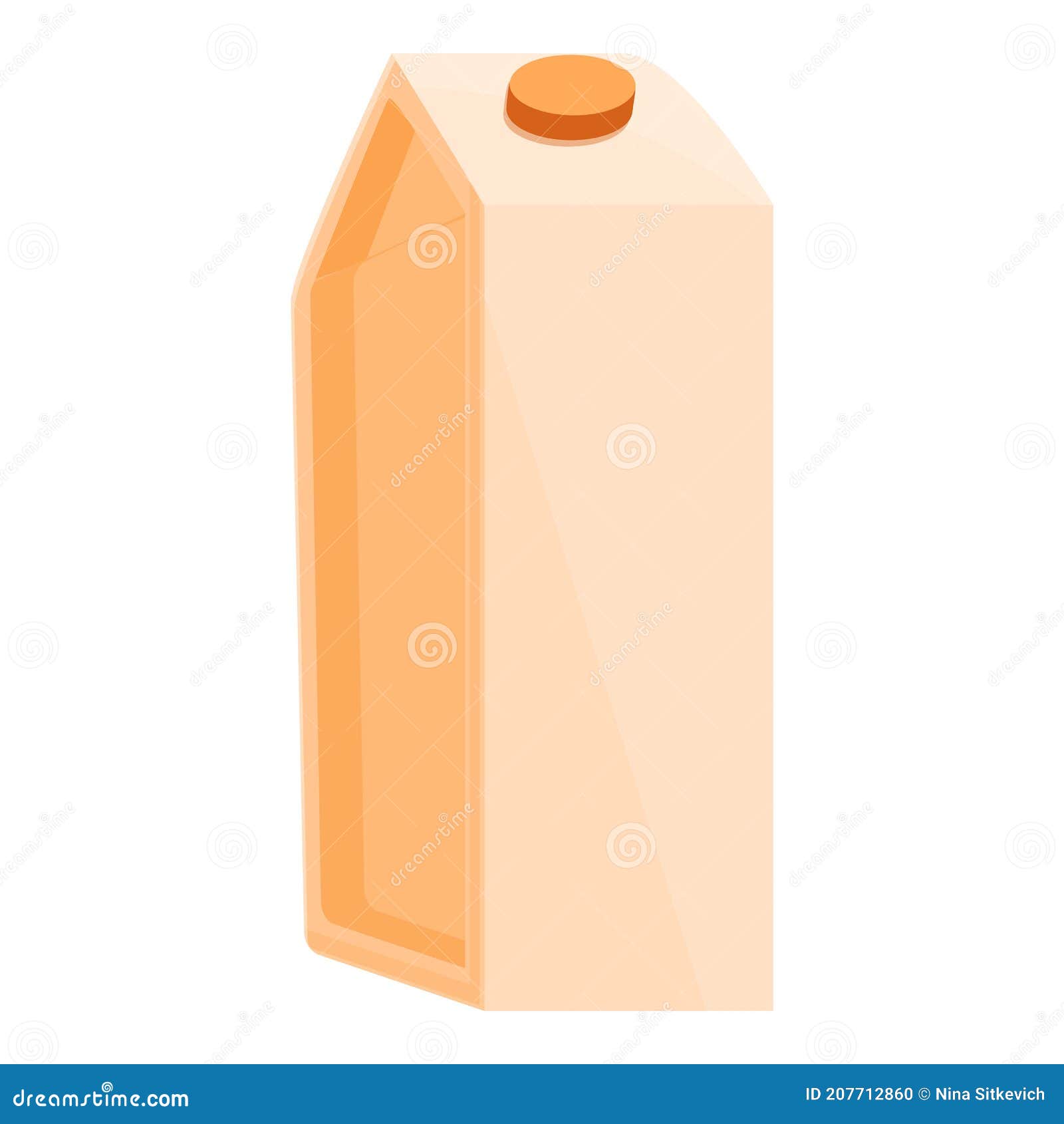 Tetra Pack Icon, Cartoon Style Stock Illustration - Illustration of paper,  template: 207712860