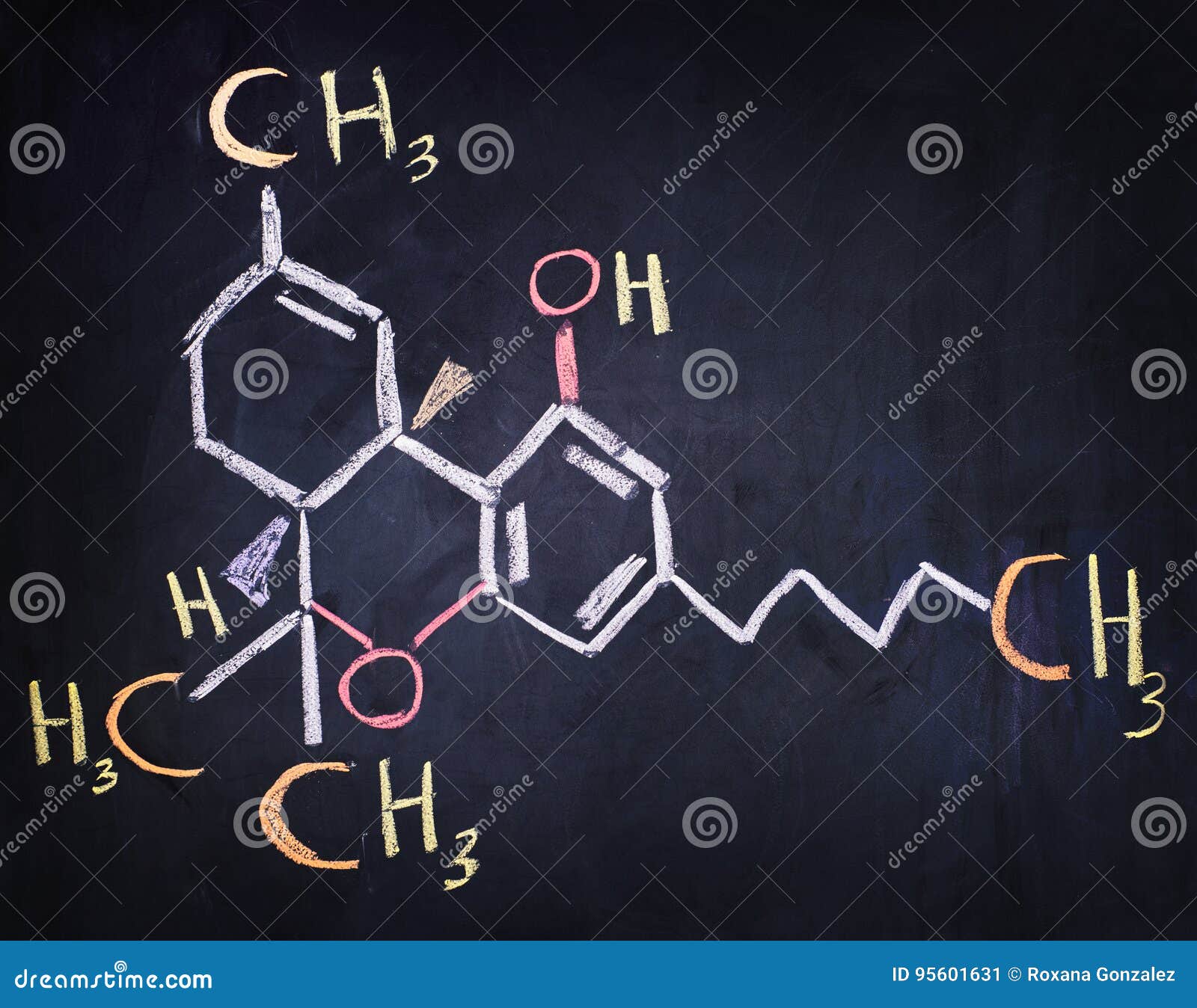 Tetrahydro-cannabinol & X28;THC& X29; Formula Written On A ...