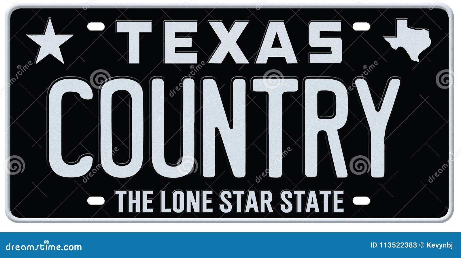 Texas Country Music License Plate Illustration Stock - Illustration du festival, cruz: 113522383