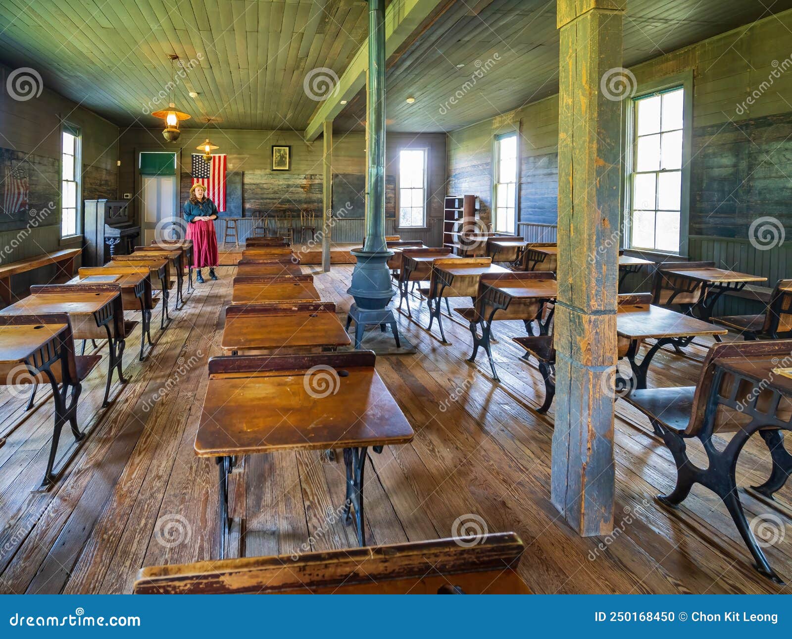 Interior View of the Renner School in Old City Park Editorial Image