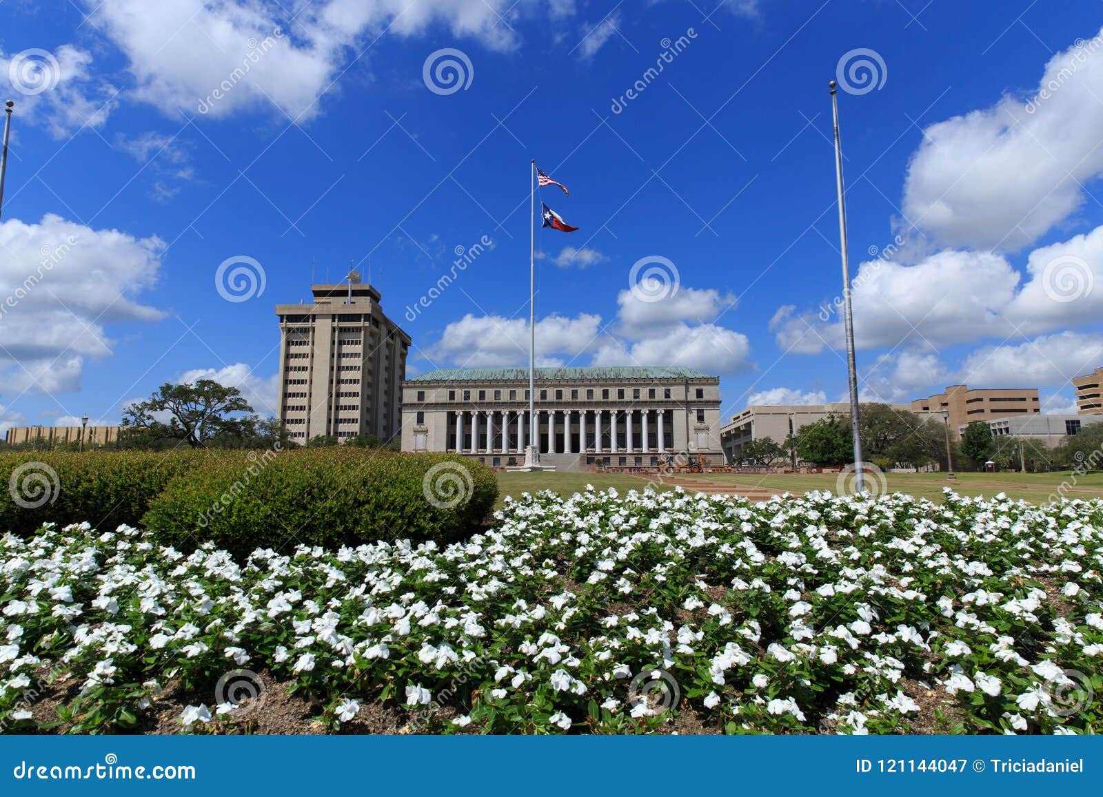 texas a & m university entrance flower garden.