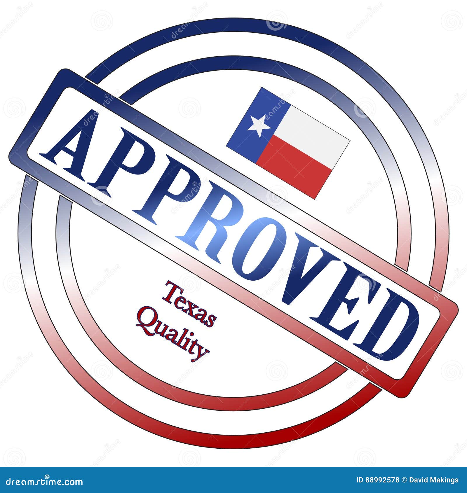 Texas Quality Approved Stamp Stock Illustrationer Illustration av enigt, text 88992578