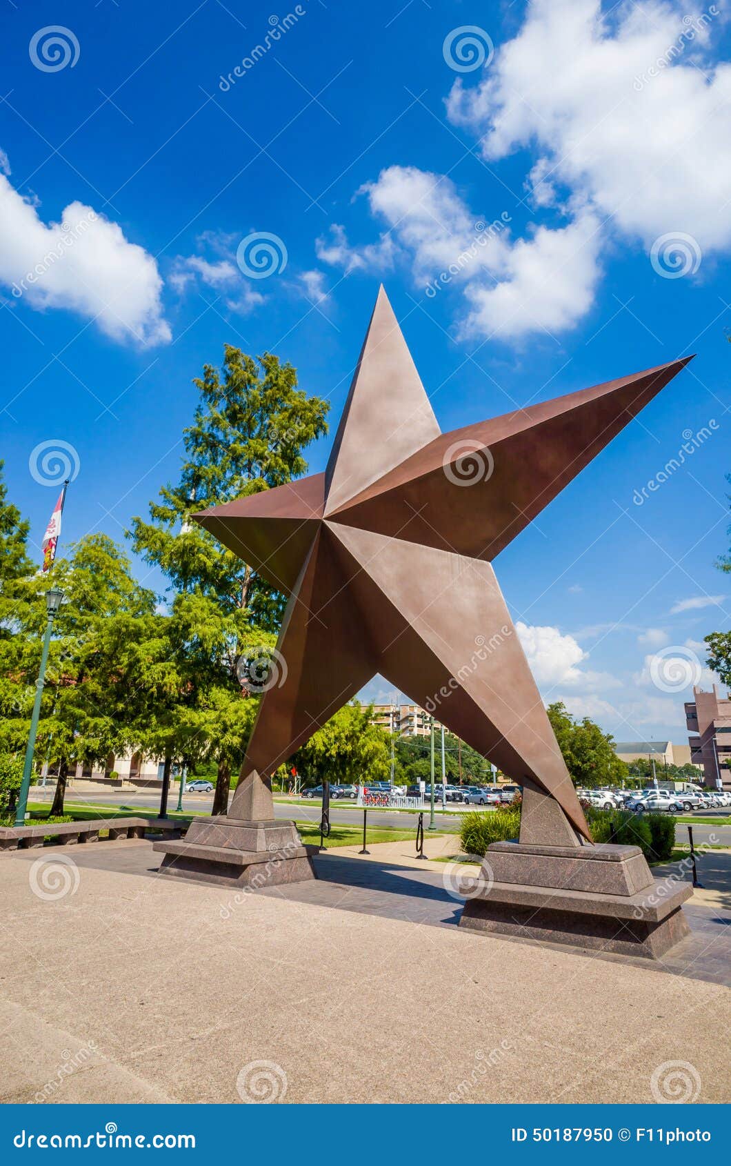 Texas Star Vor Bob Bullock Texas State History Museu Stockfoto Bild