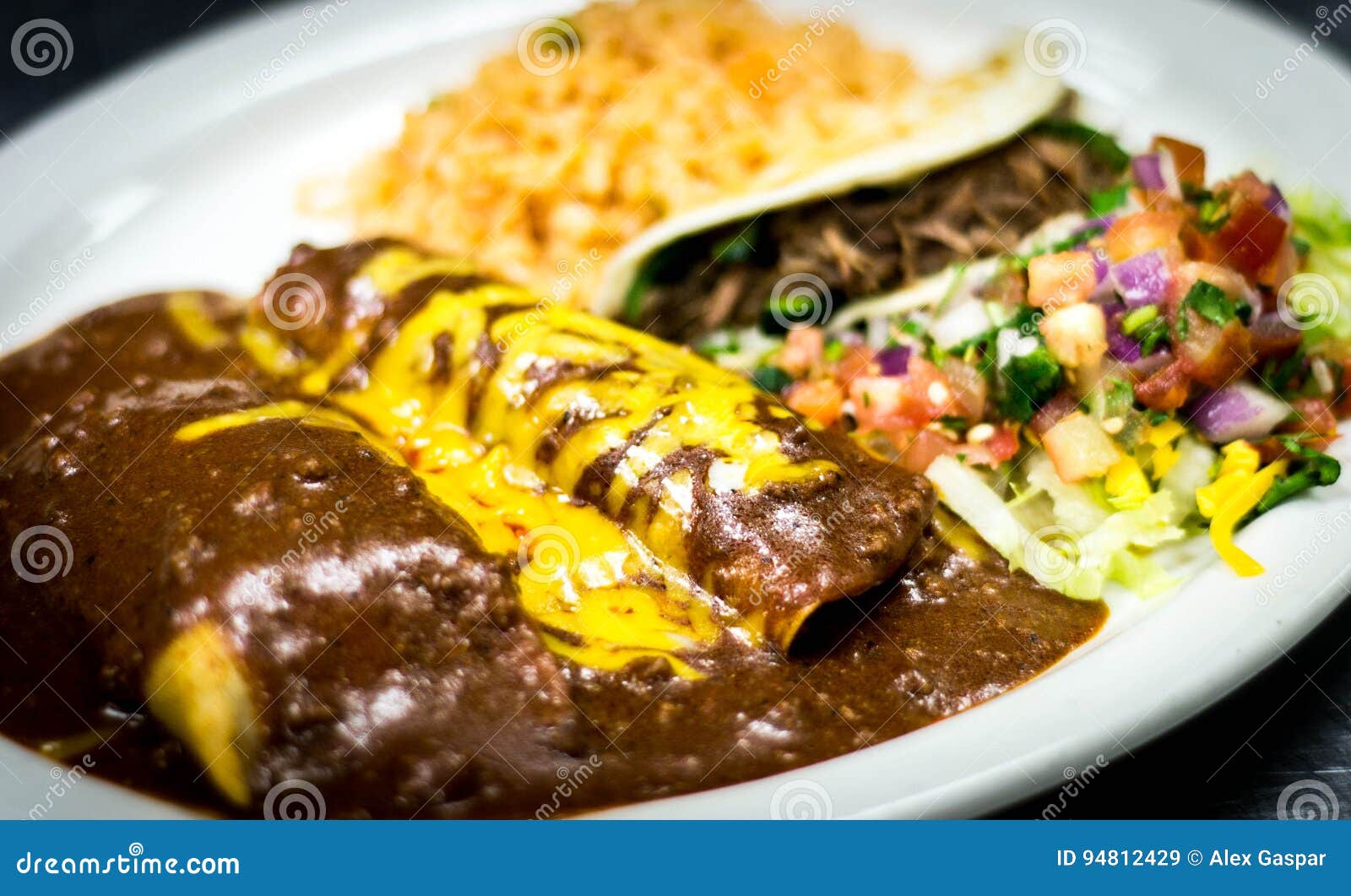Tamale And Enchilada Combo Stock Photography 100020914