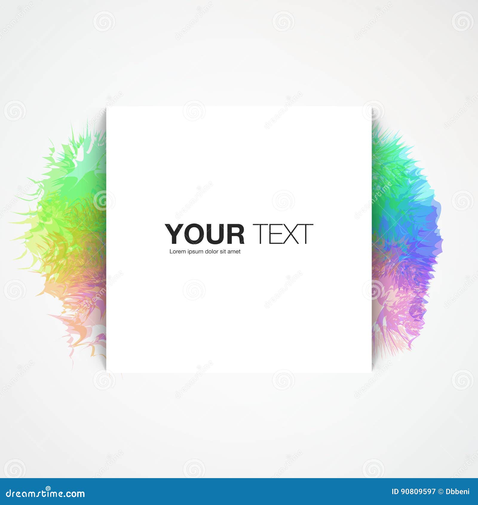 Text Box Design with Colorful Pattern Background Stock Vector -  Illustration of decor, color: 90809597