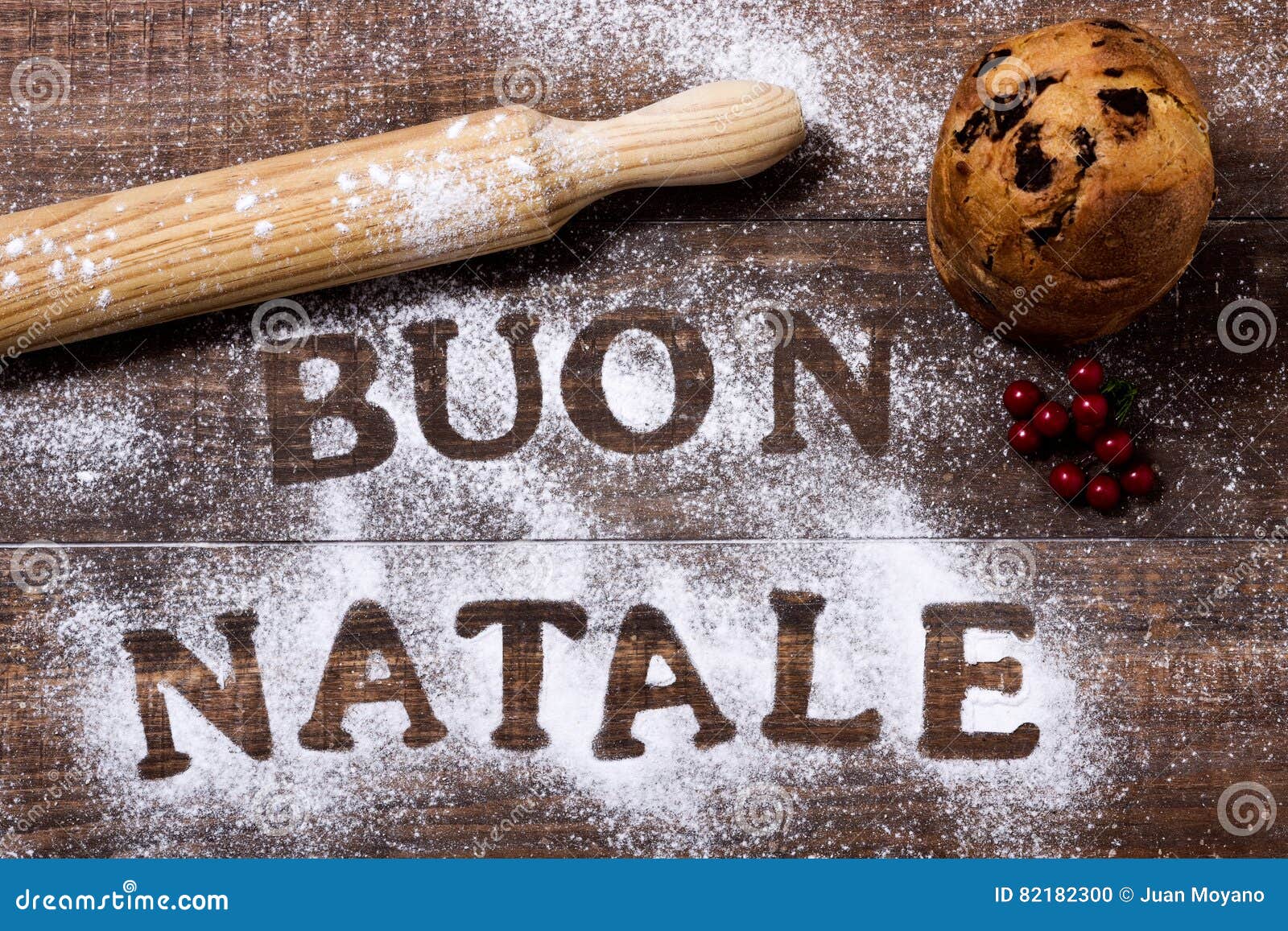 text buon natale, merry christmas in italian
