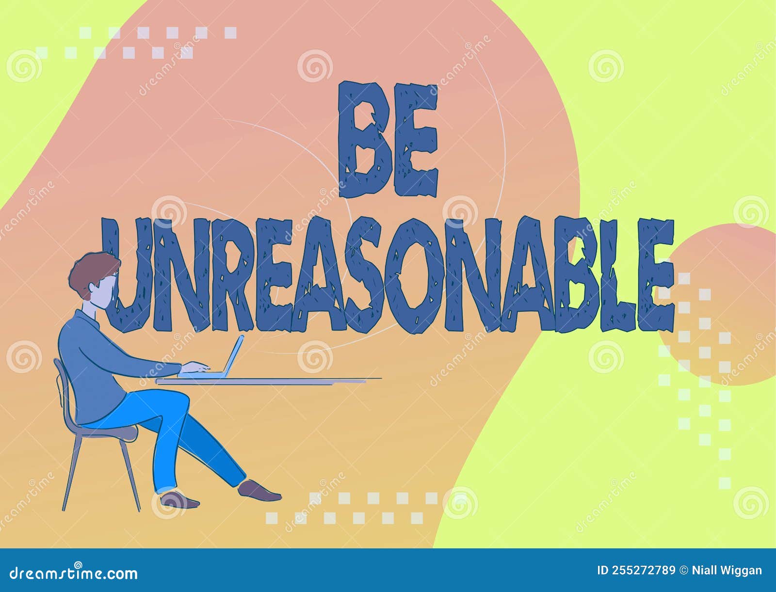 Text Caption Presenting Be UnreasonableBehaving Not in Accordance with  Practical Realities. Concept Meaning Behaving Not Stock Illustration -  Illustration of inconsequential, wrong: 255272789