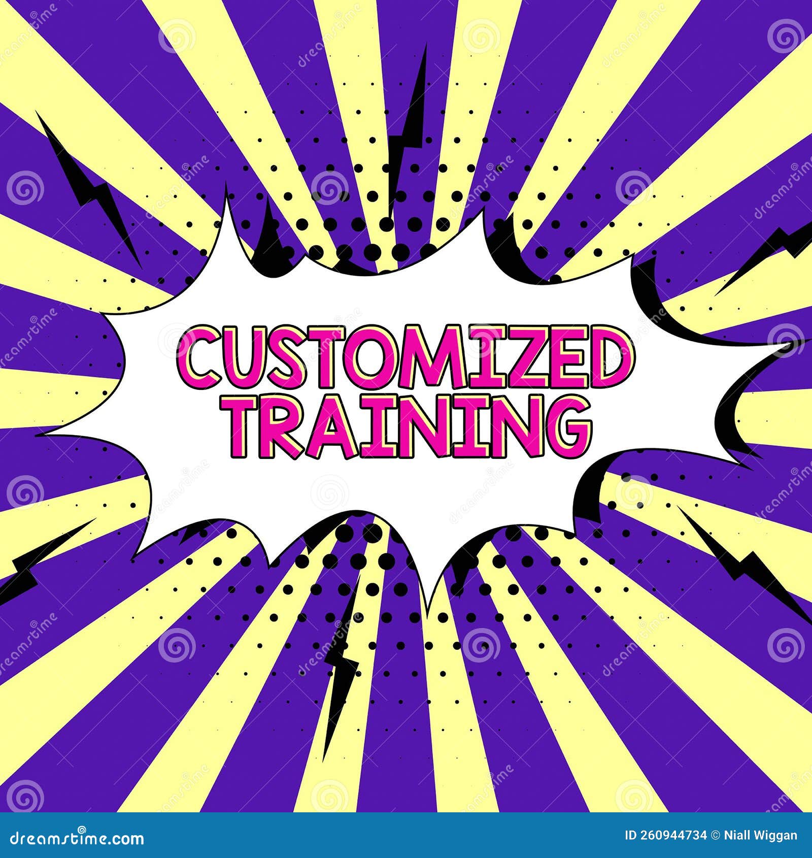 Text Caption Presenting Customized Training. Concept Meaning Designed
