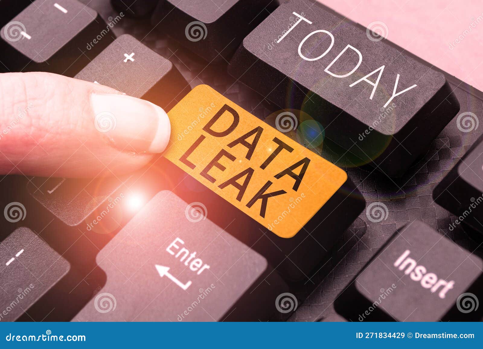 Text Caption Presenting Data Leak. Business Showcase Released Illegal
