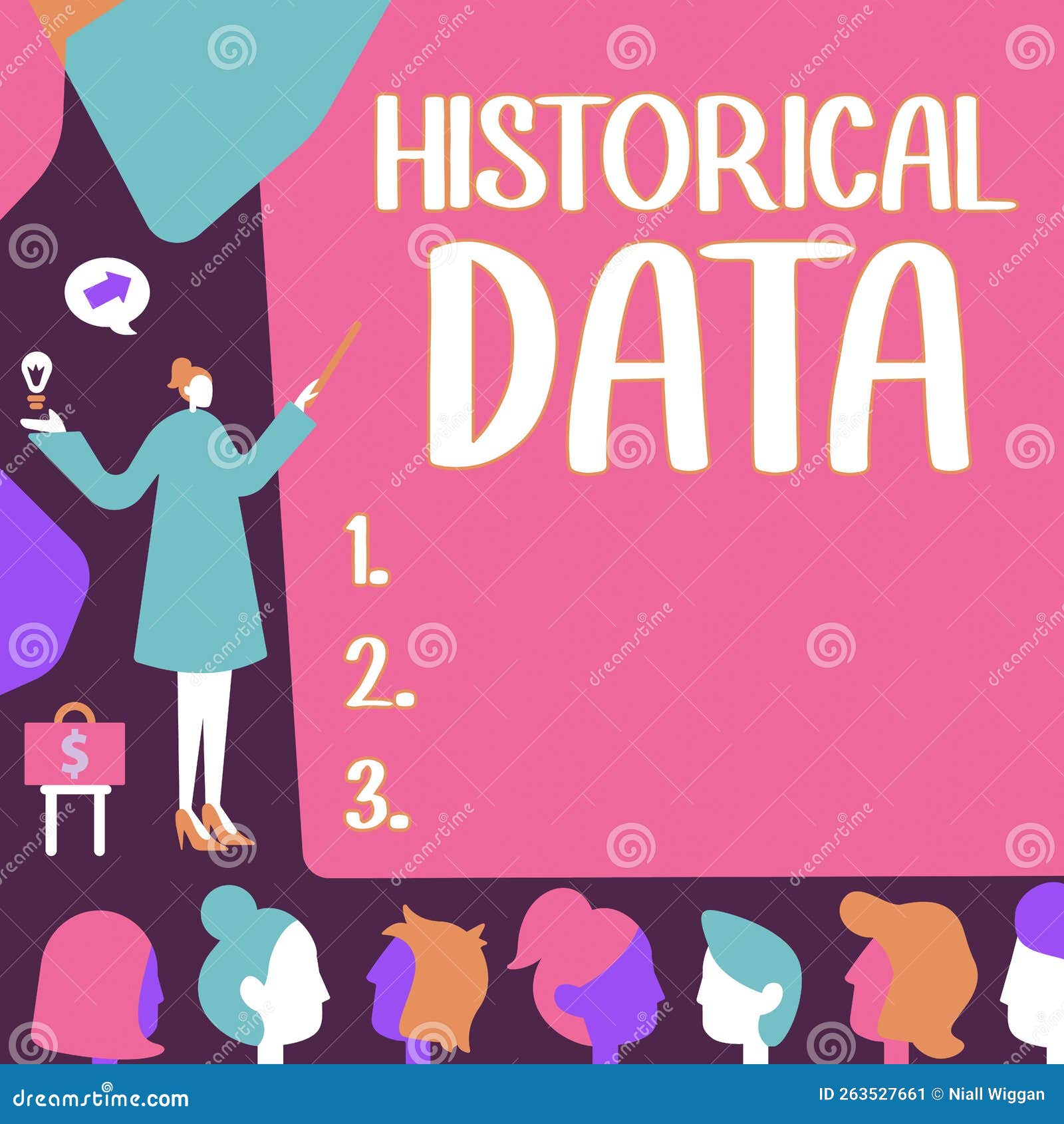 Text Caption Presenting Historical Data. Business Showcase Collected