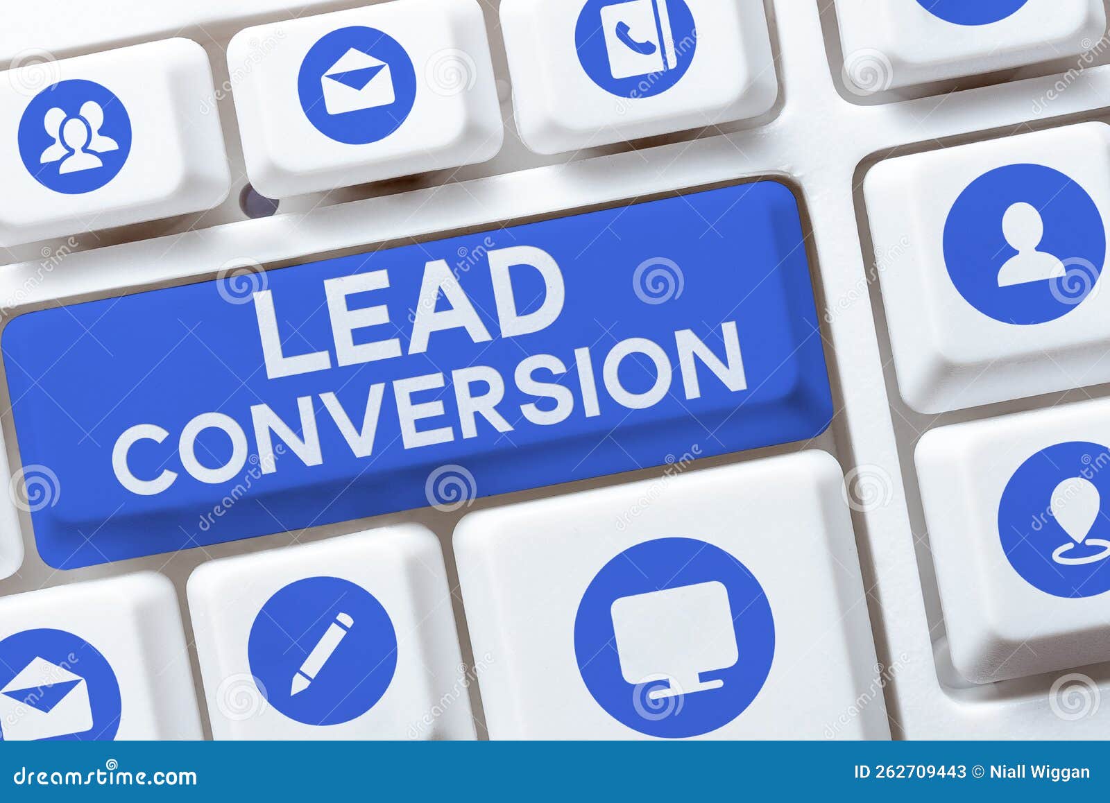 Text Caption Presenting Lead Conversion. Concept Meaning Process of Turning a Lead into an