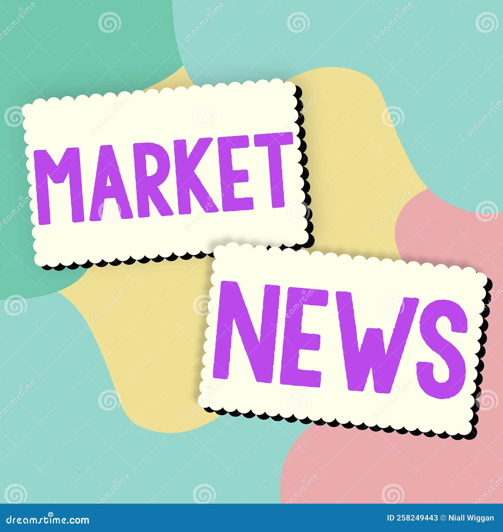 Text Caption Presenting Market News. Concept Meaning News Content Made