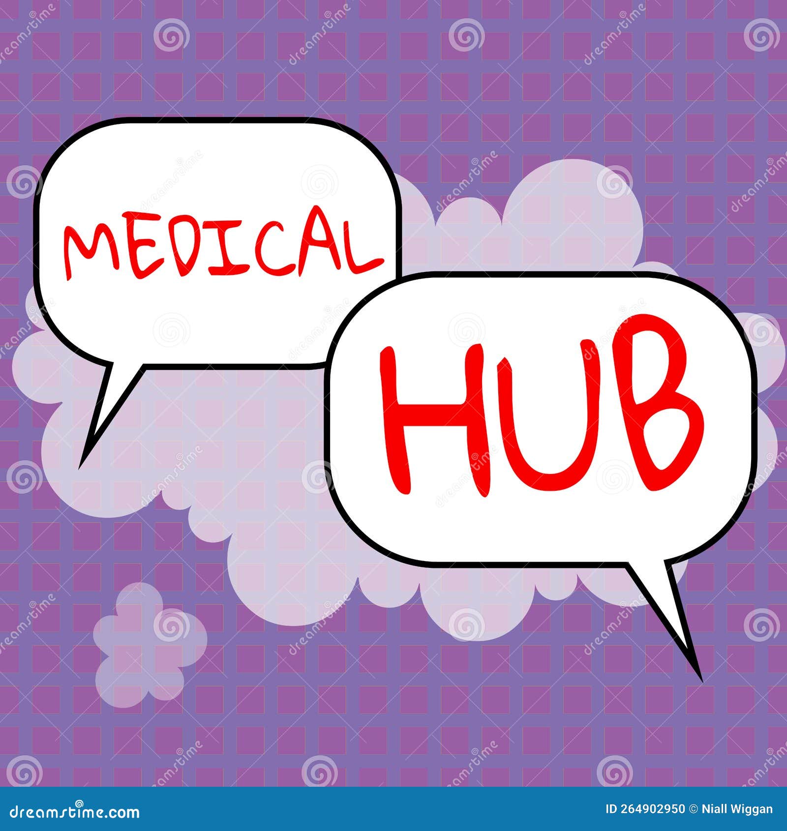 Text Caption Presenting Medical Hub. Concept Meaning Common Connection