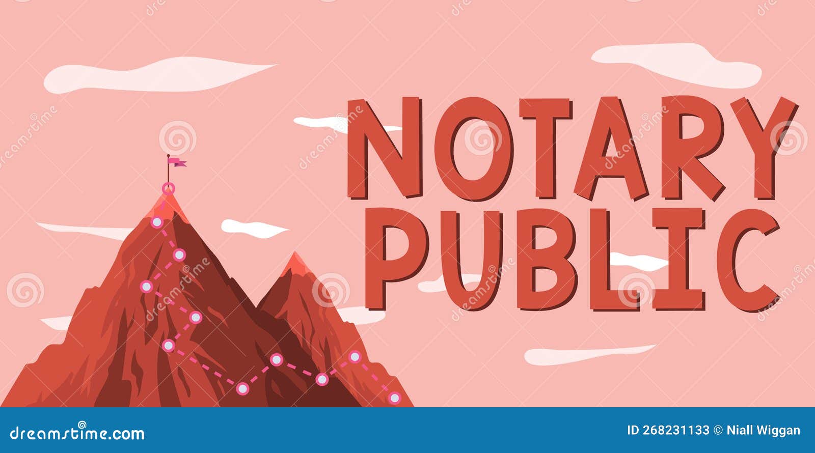 Text Caption Presenting Notary Public. Business Overview Legality