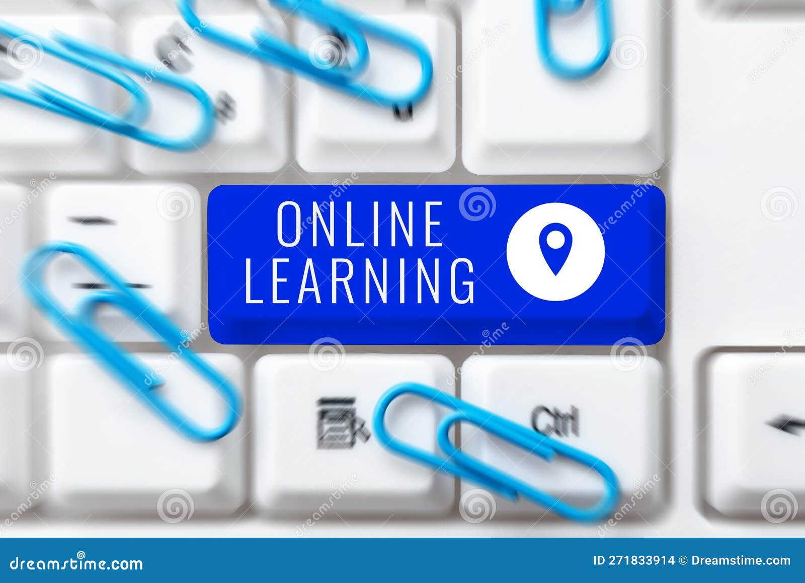 Text Caption Presenting Online Learning. Business Overview Larning with