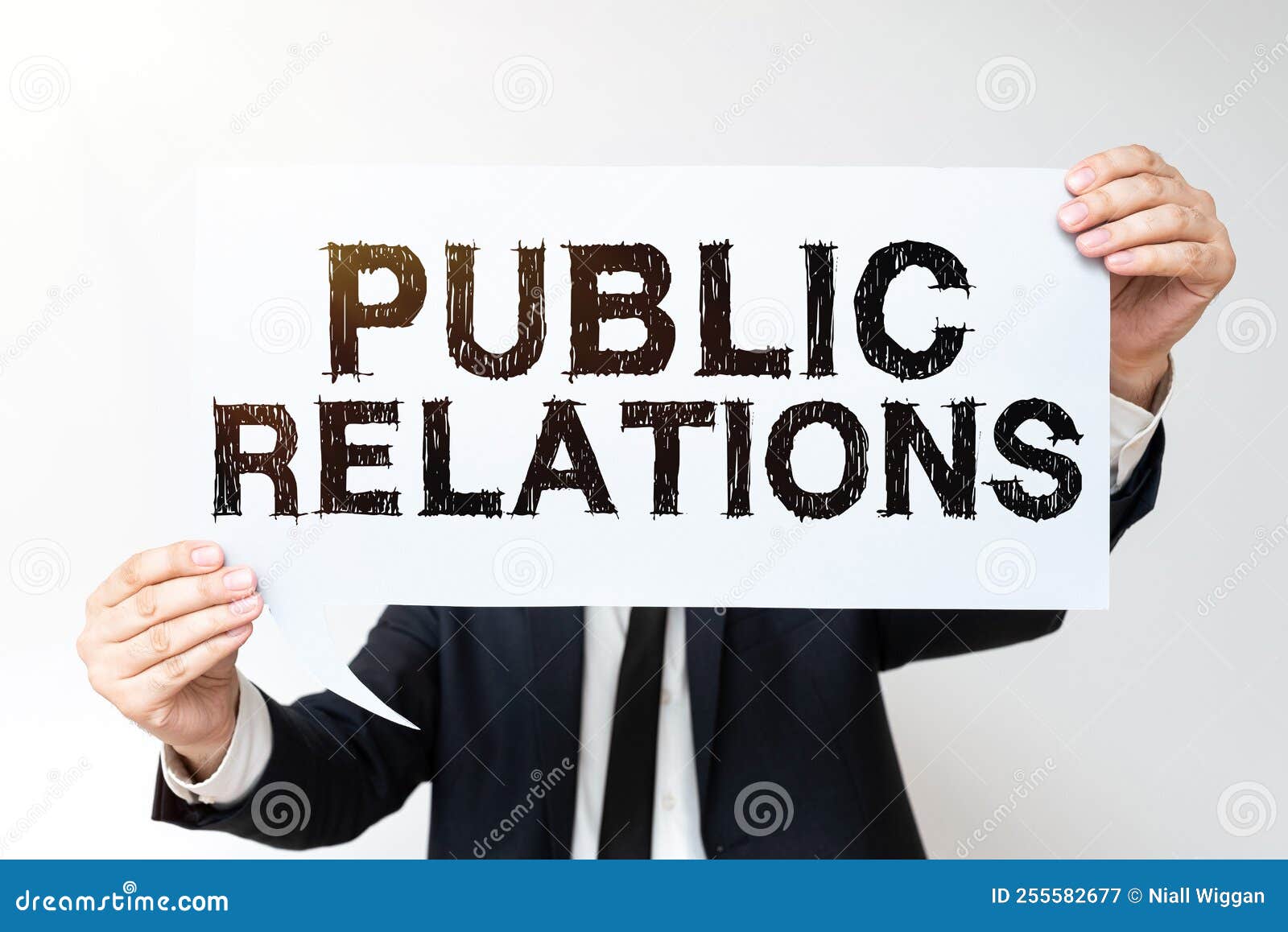 Hand Writing Sign Public Relationspractice Managing Spread of