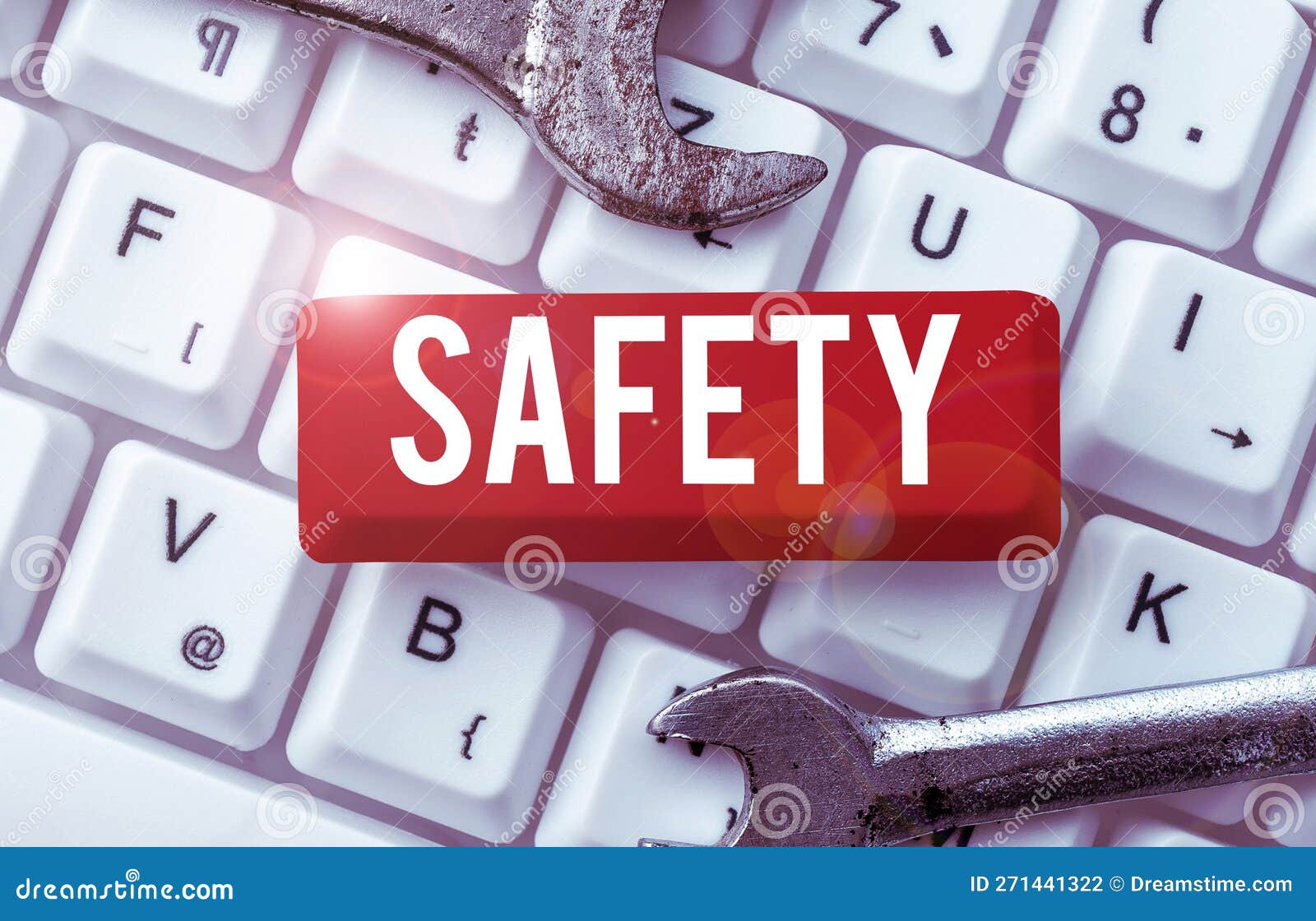 Text Caption Presenting Safety. Concept Condition of Being