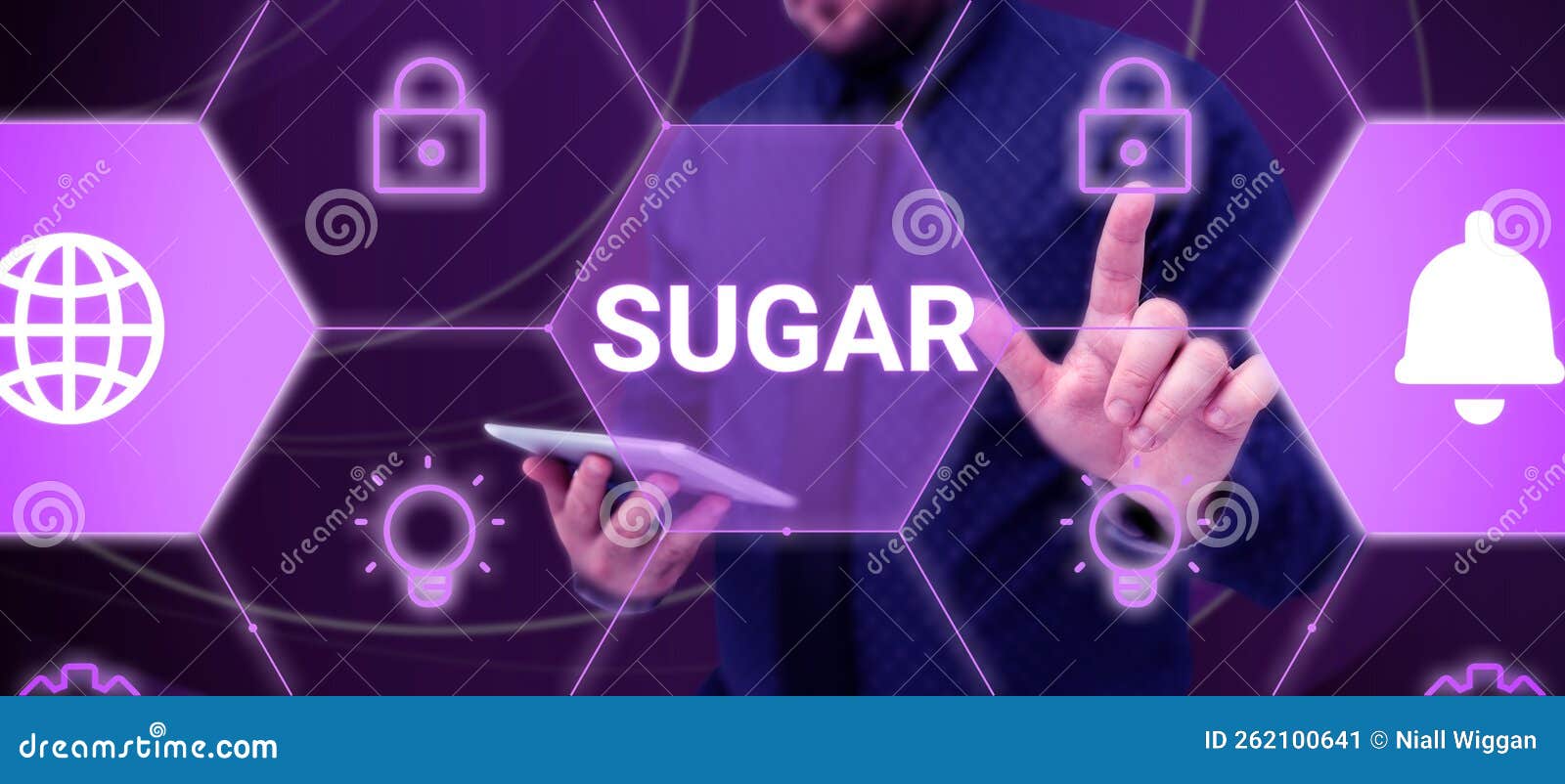 handwriting text sugar. concept meaning sweet crystalline substance obtained from various plants like cane