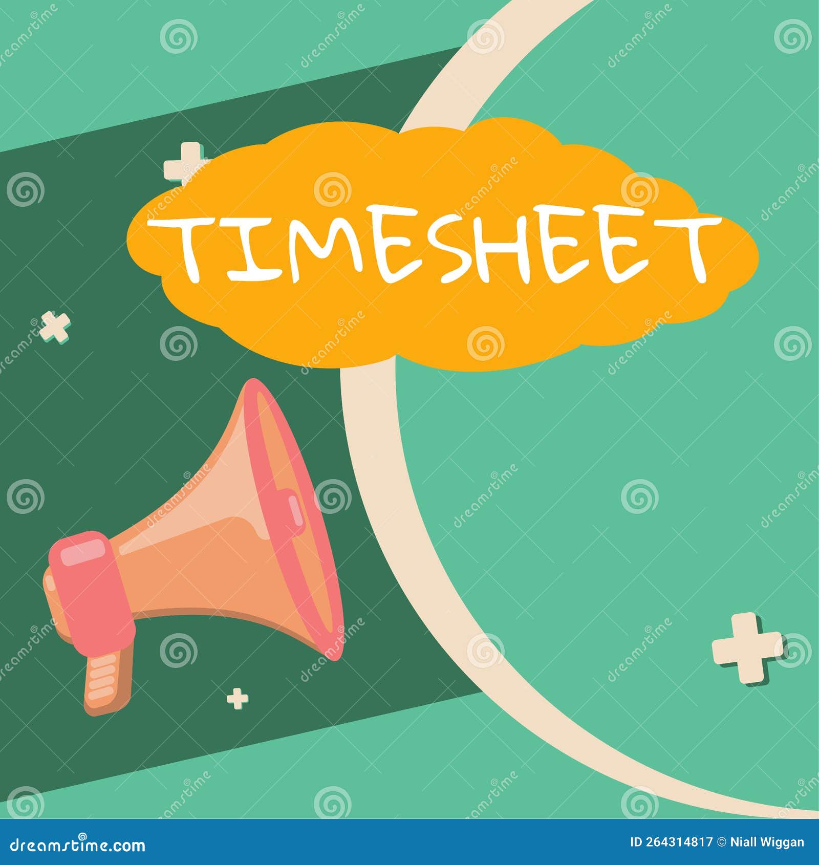 Text Caption Presenting Timesheet. Word For Graphical Representation Of